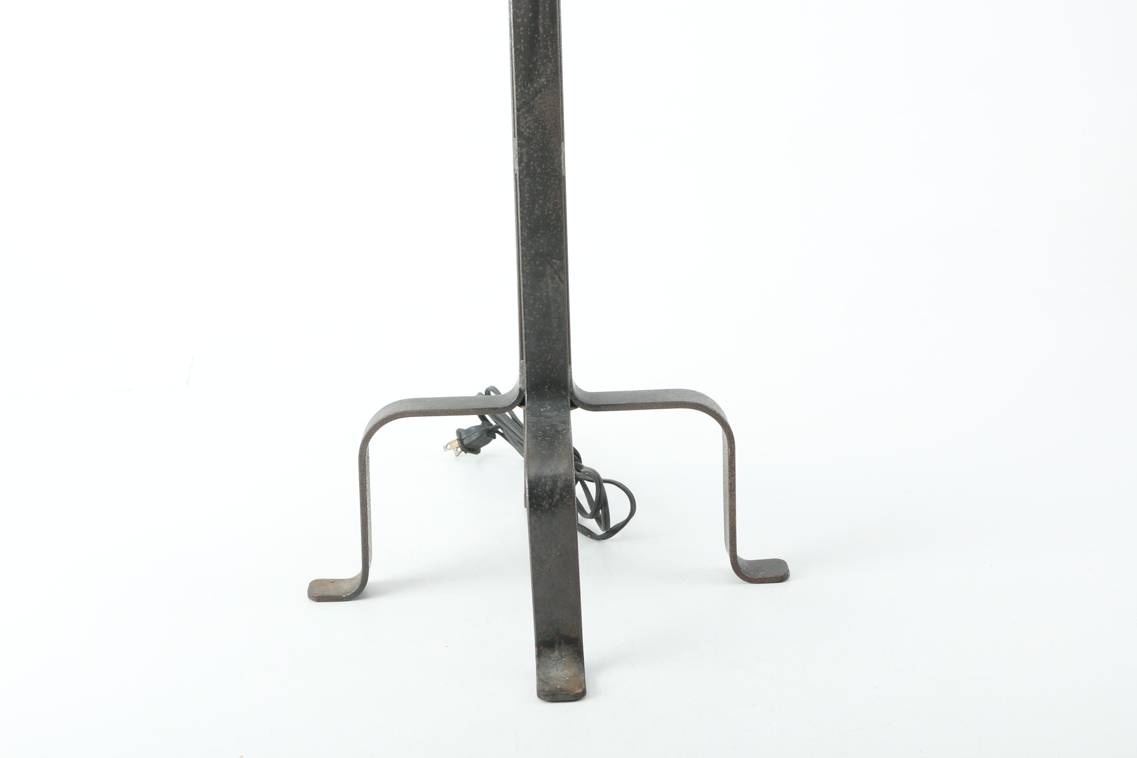 Wrought Iron Footed Table Lamp