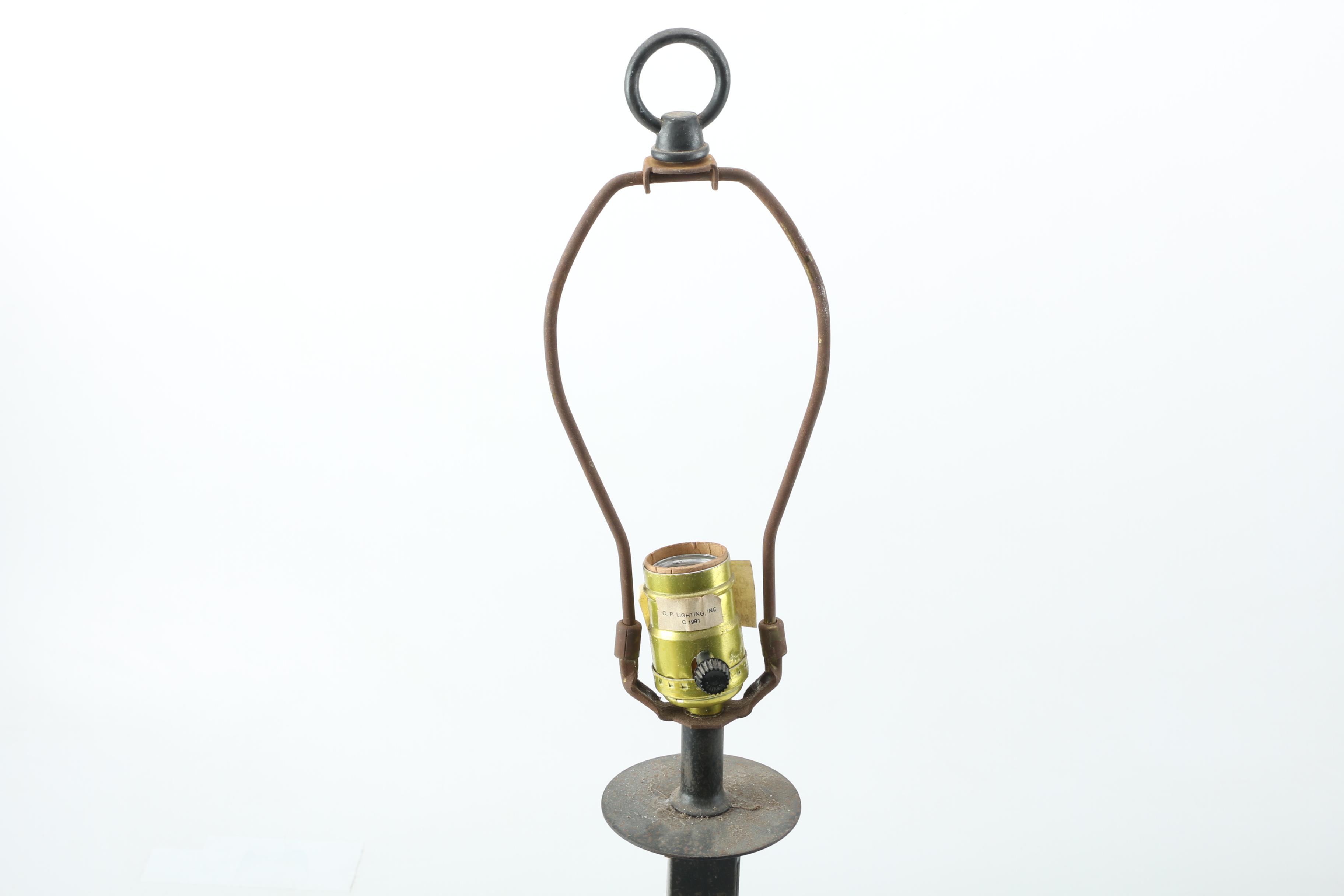 Wrought Iron Footed Table Lamp
