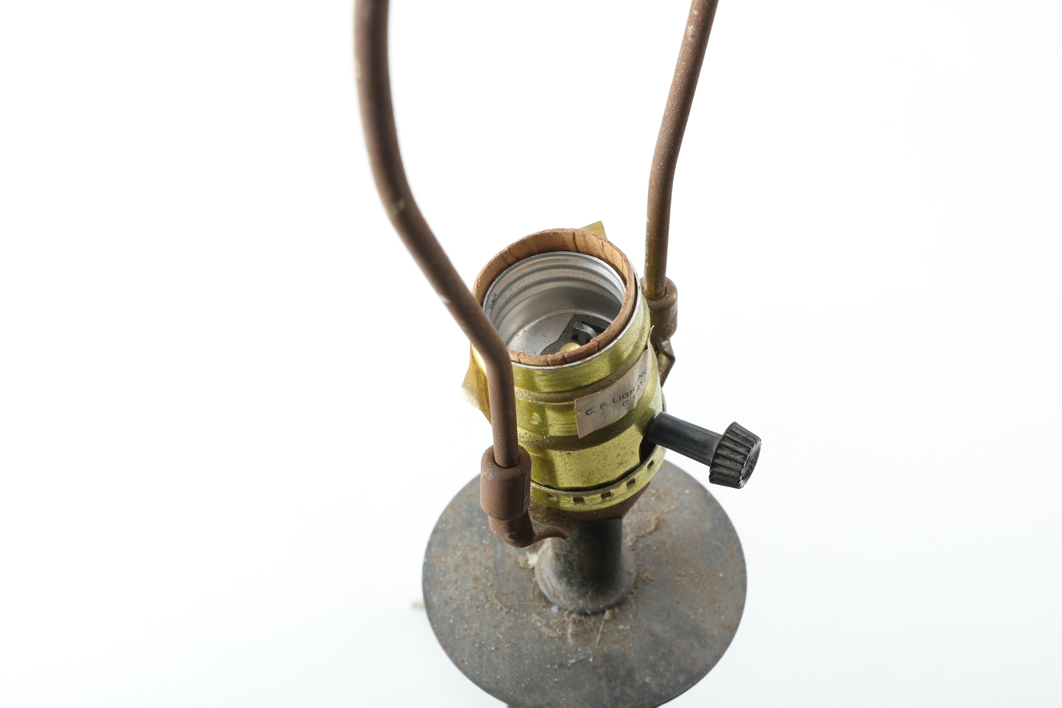 Wrought Iron Footed Table Lamp