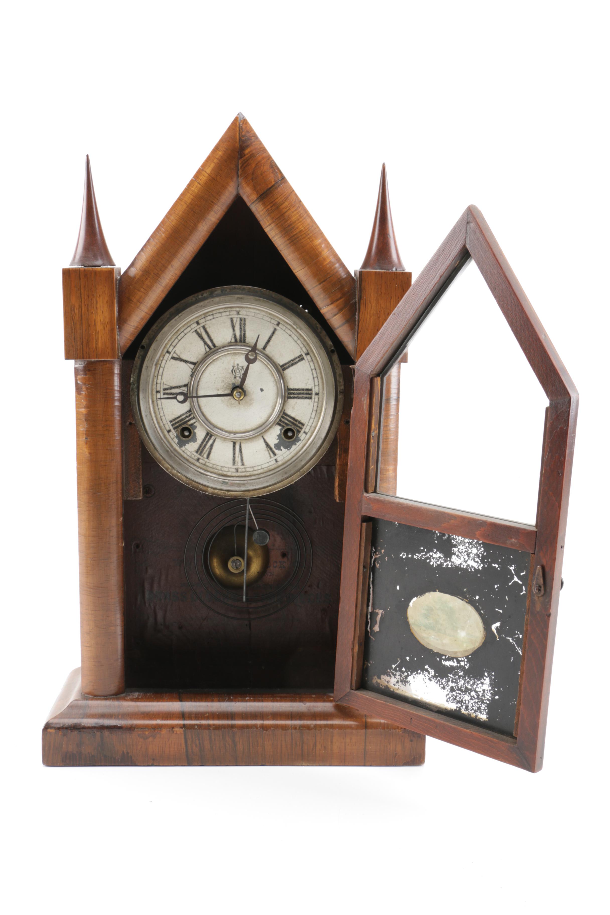 19th Century Waterbury Clock Co. Steeple Mantel Clock