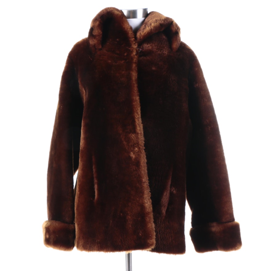 Women's Vintage Littman Furriers Mouton Fur Coat