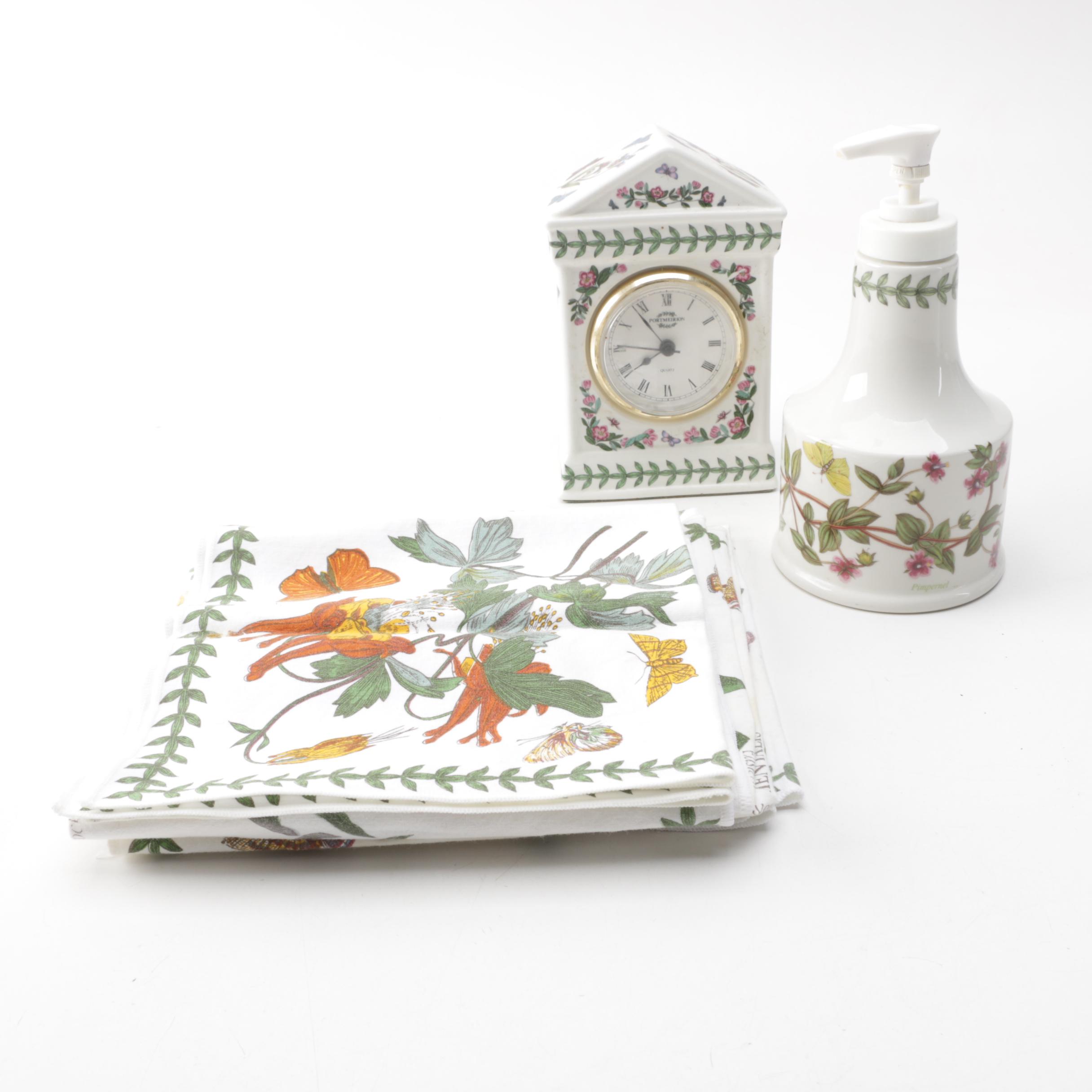 Portmeirion "Botanic Garden" Kitchen Accessories and Clock