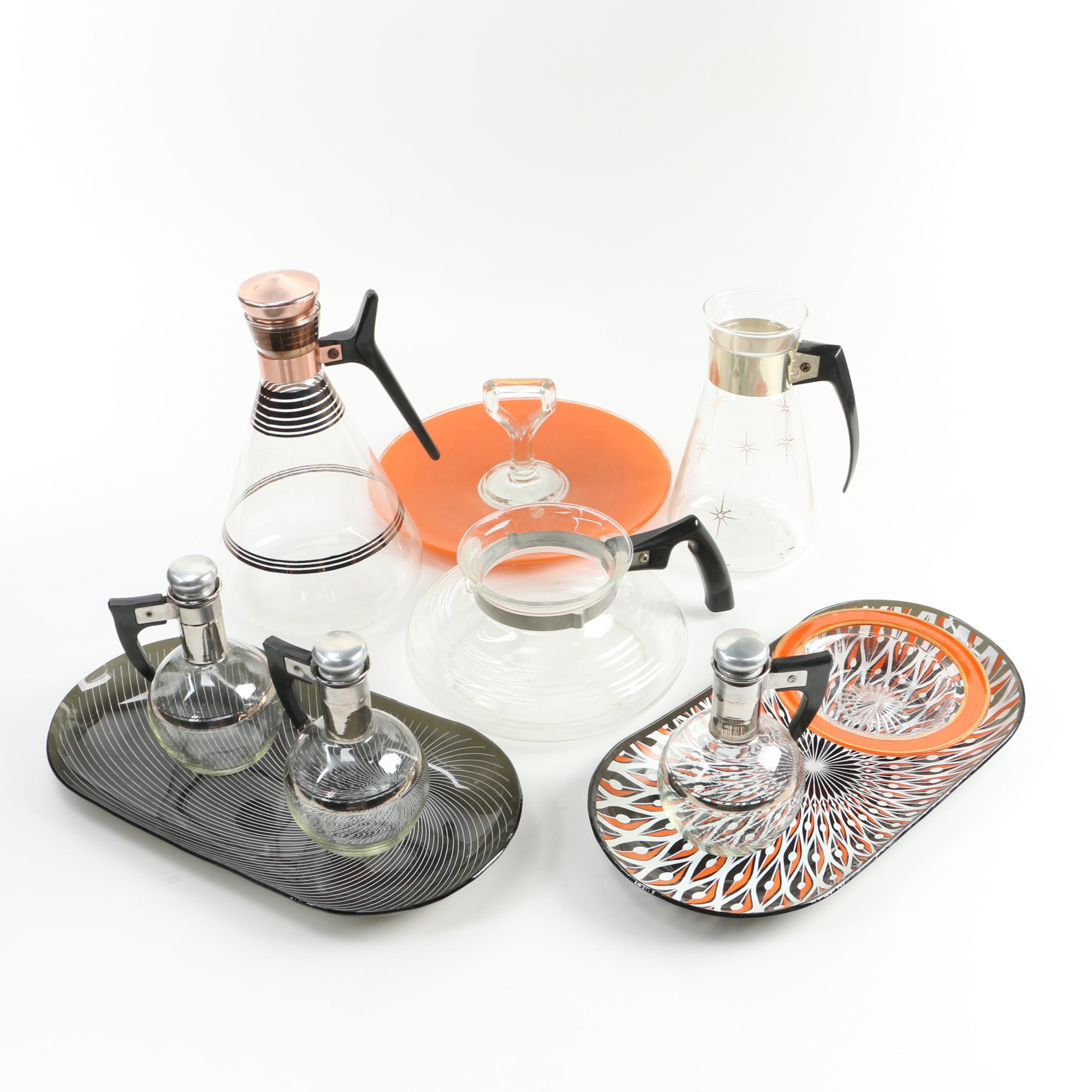 Mid Century Modern Coffee Servers and Trays