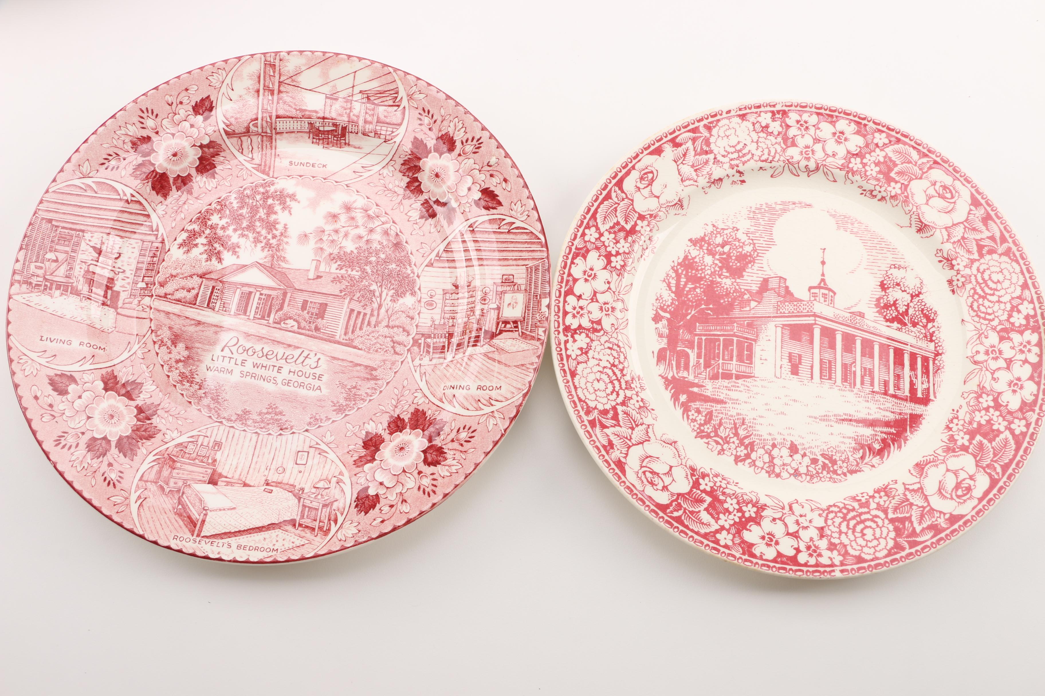 Vintage Plates Including American Limoges and Wedgwood