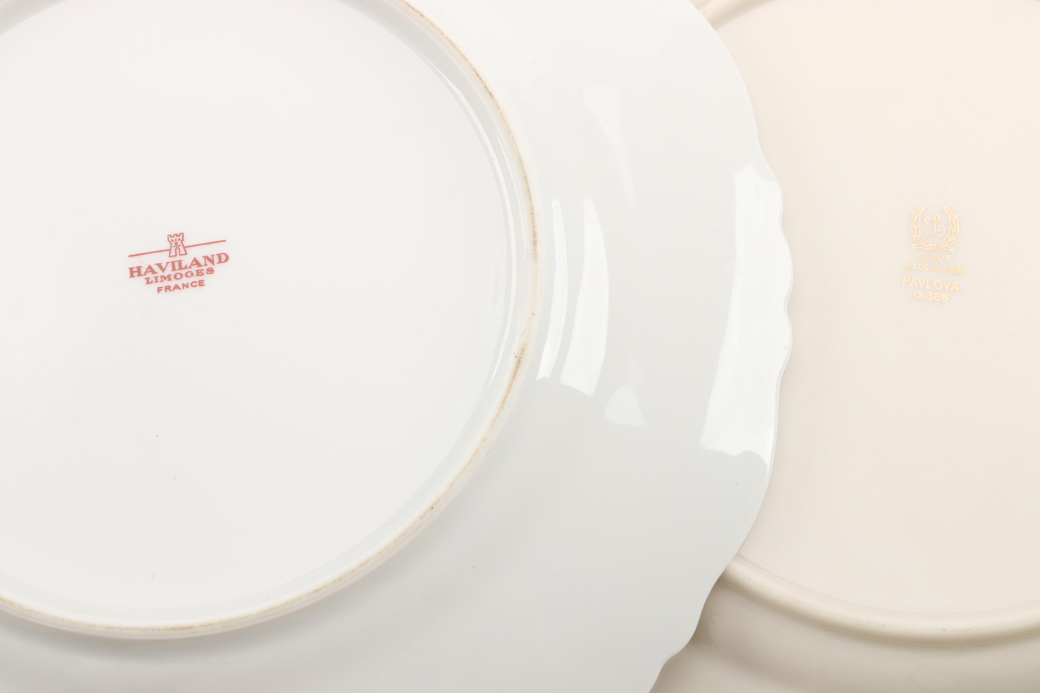 Vintage Plates Including American Limoges and Wedgwood