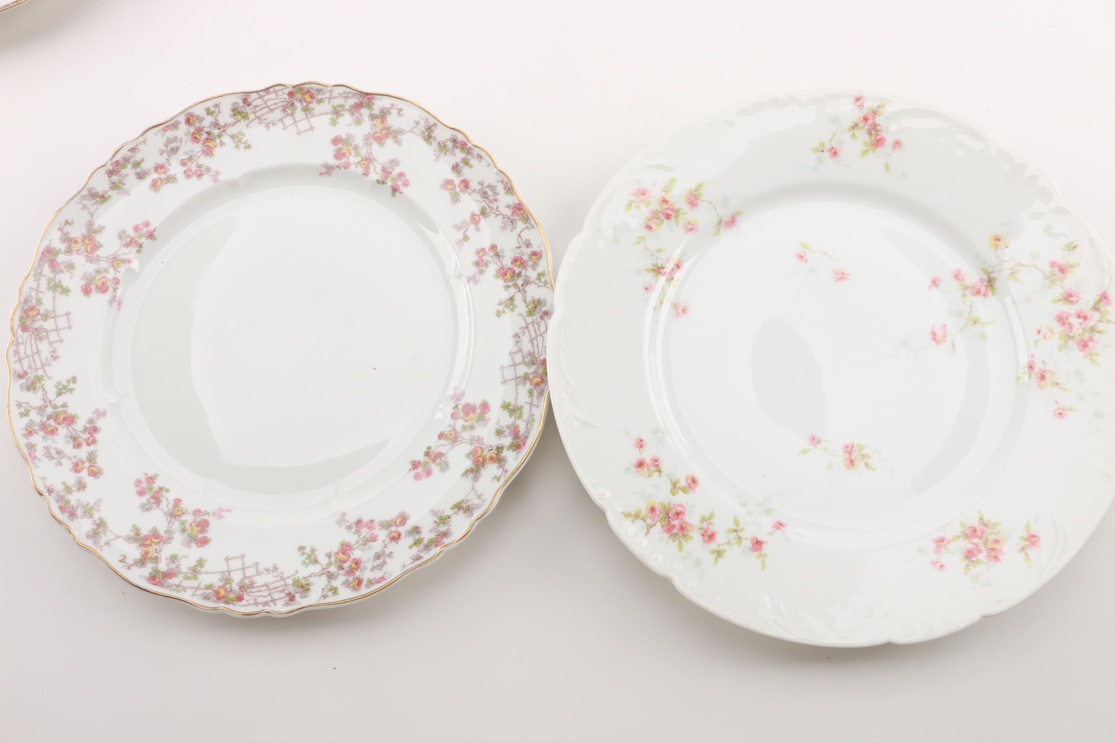 Vintage Plates Including American Limoges and Wedgwood