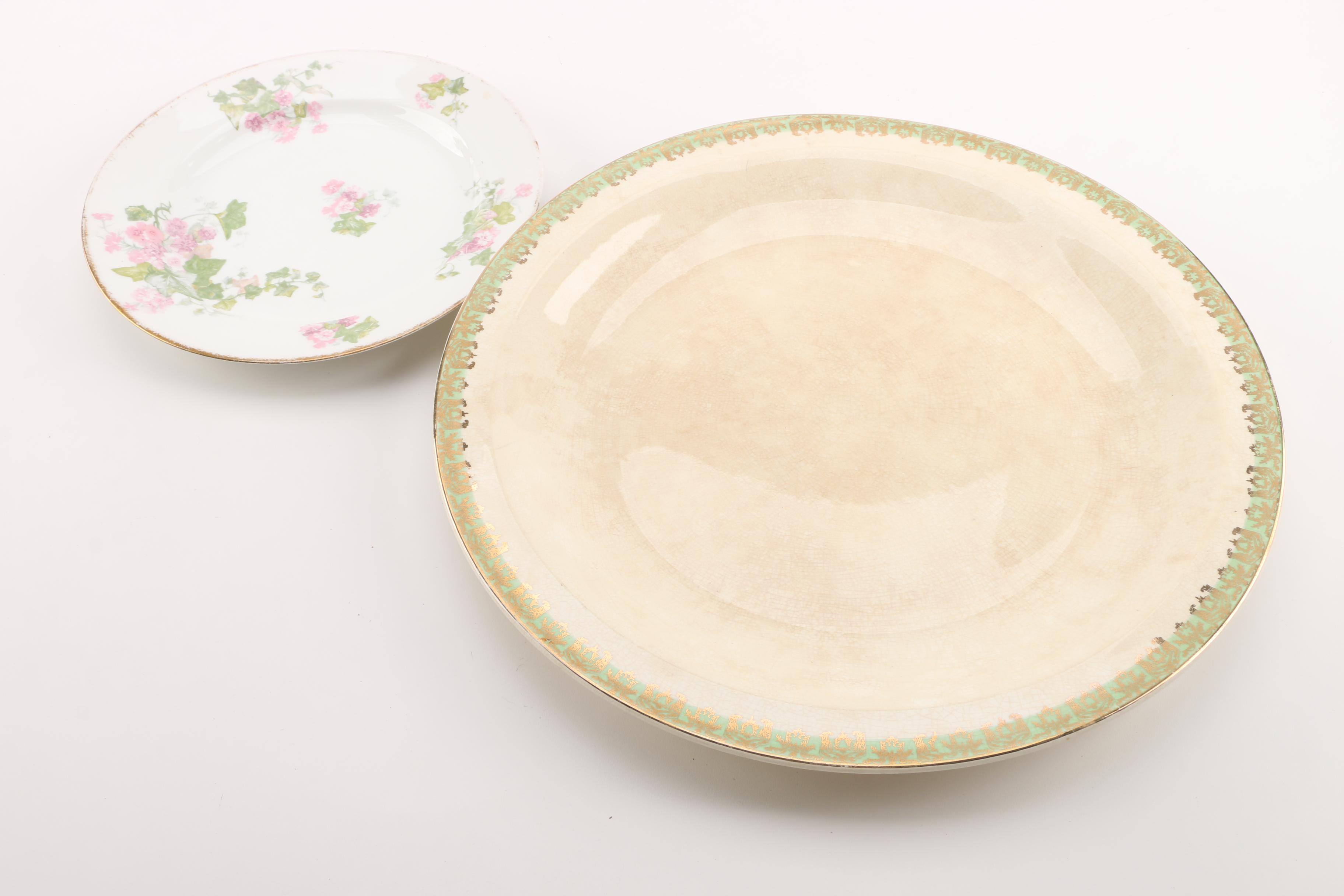 Vintage Plates Including American Limoges and Wedgwood