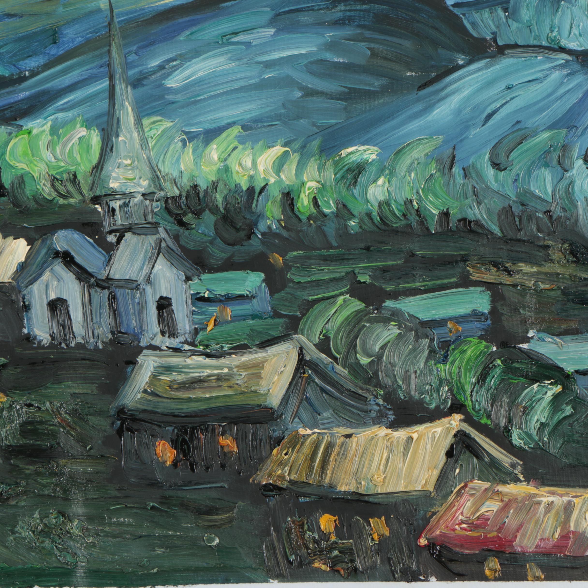 Copy Oil Painting After Vincent Van Gogh's "Starry Night"