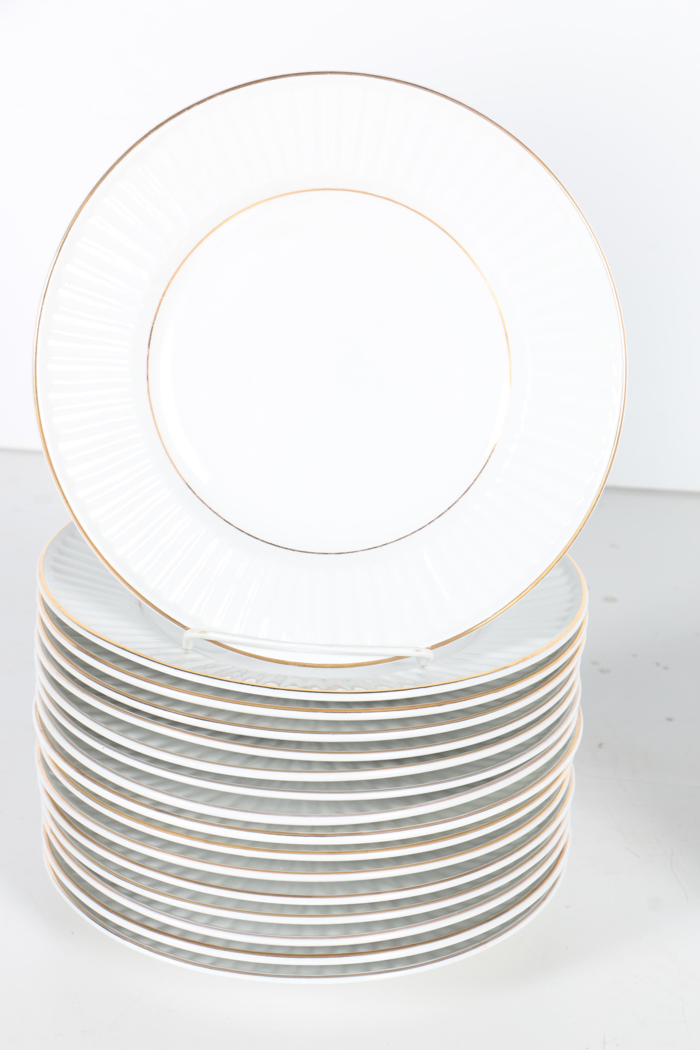 Gibson "Claremont Gold" Dinner and Salad Plates