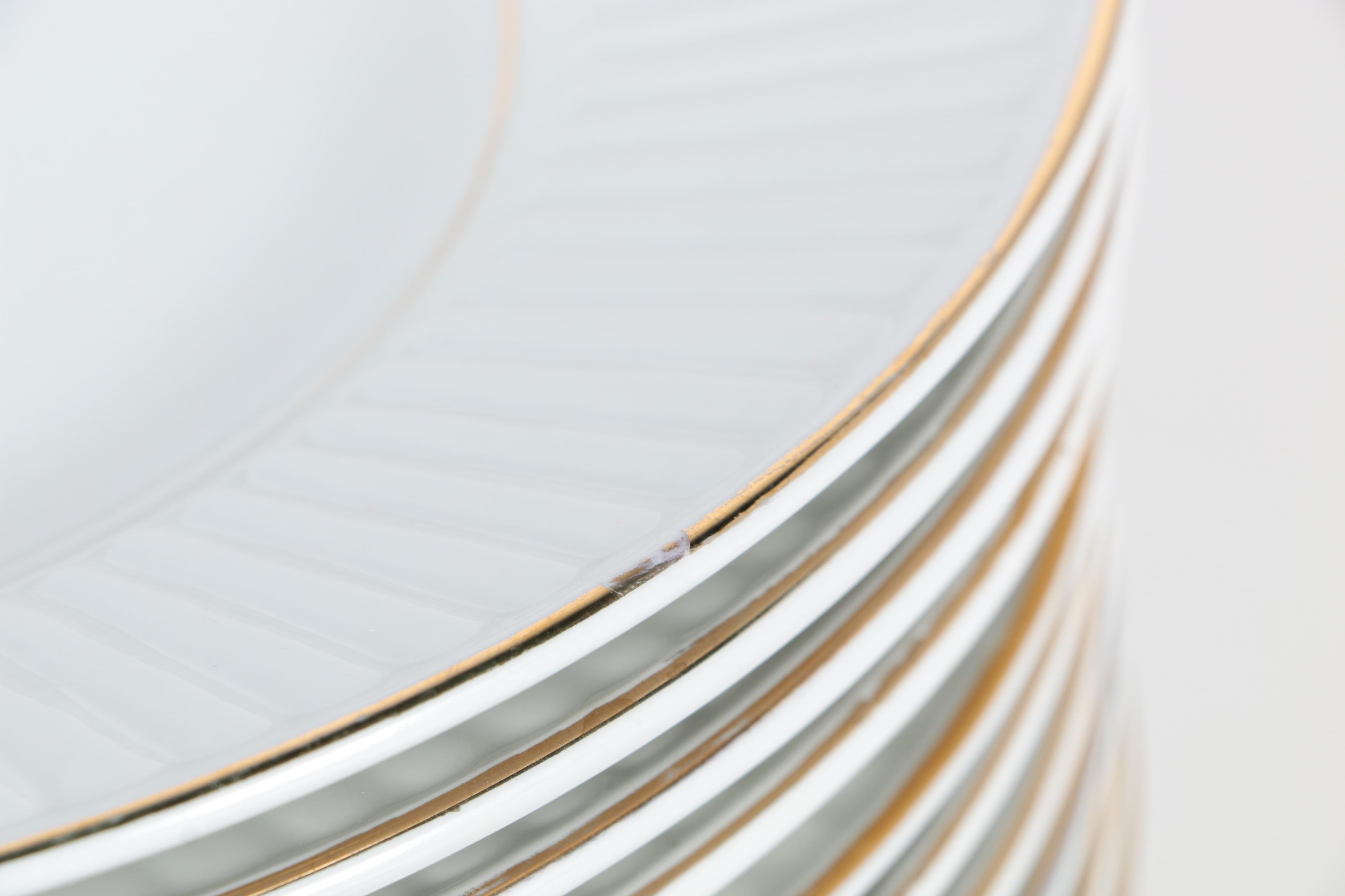 Gibson "Claremont Gold" Dinner and Salad Plates