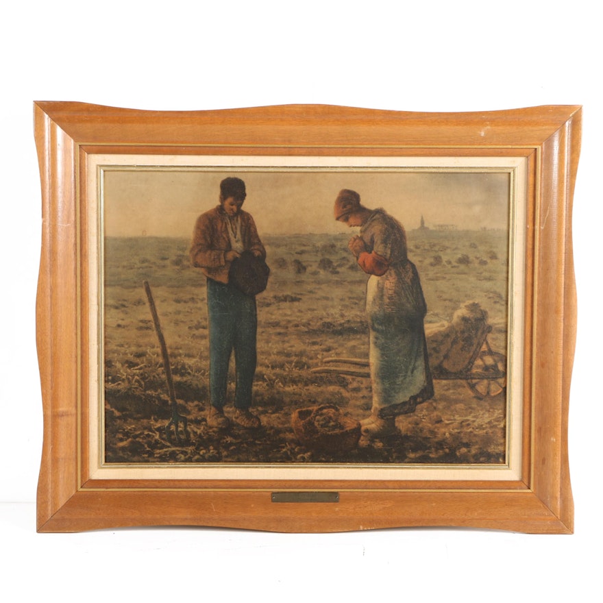 Offset Lithographic Print After Jean-François Millet "The Angelus"