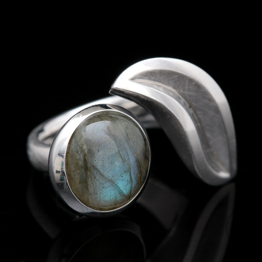 Bastian Sterling Silver and Labradorite Ring