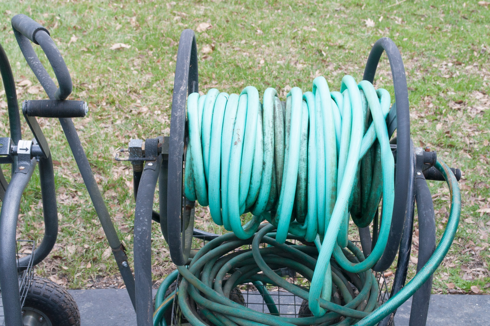 Pair of Water Hose Reel Carts by Rankam