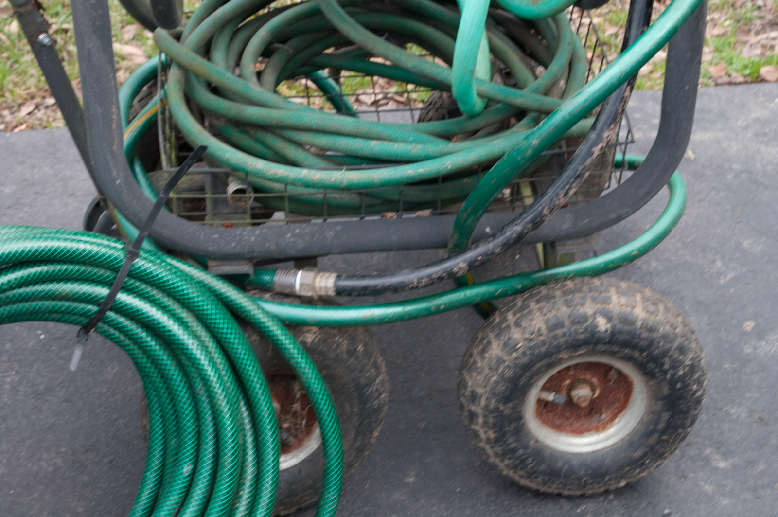 Pair of Water Hose Reel Carts by Rankam