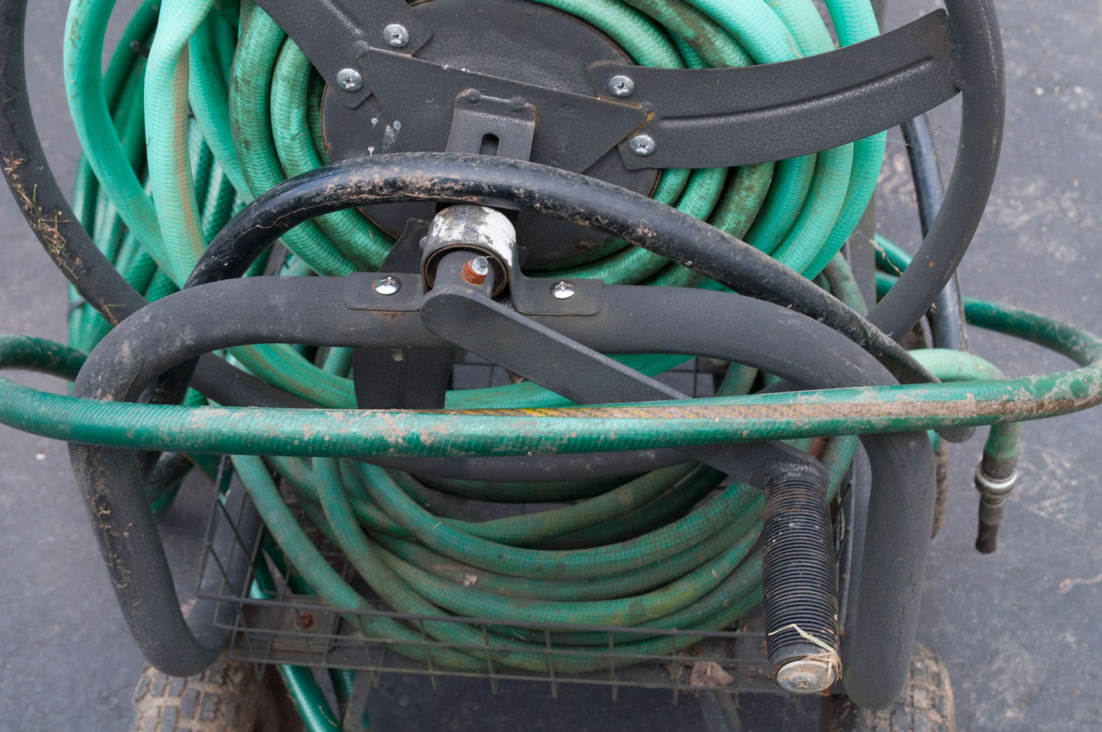 Pair of Water Hose Reel Carts by Rankam