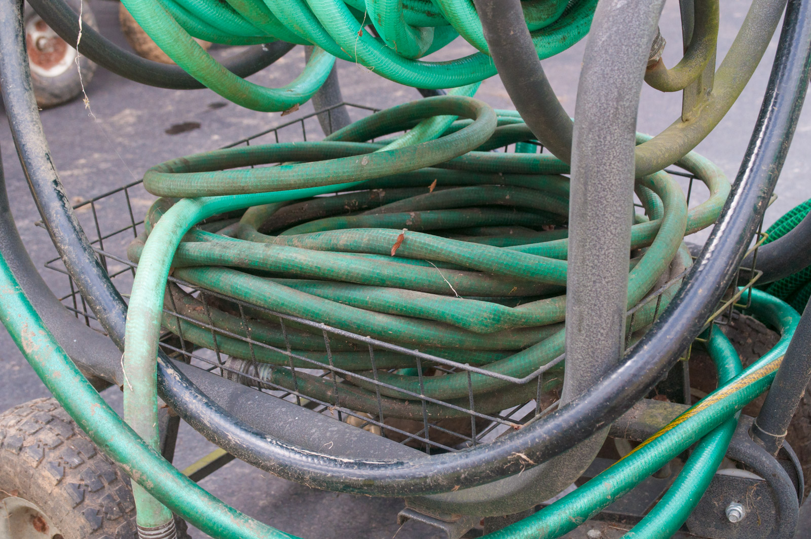 Pair of Water Hose Reel Carts by Rankam