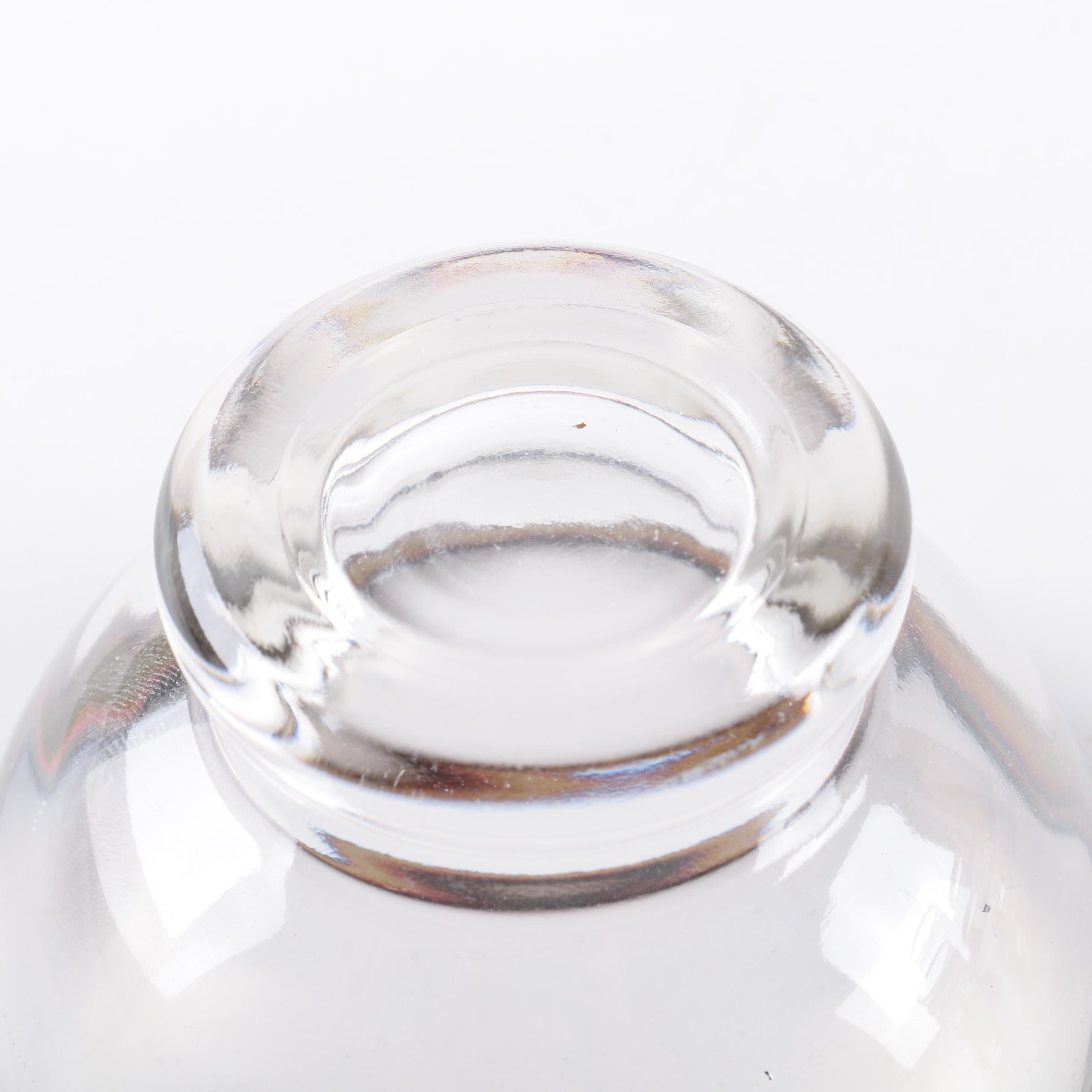 Vintage Dorothy Thorpe Style Silver Rimmed Glass Bowls