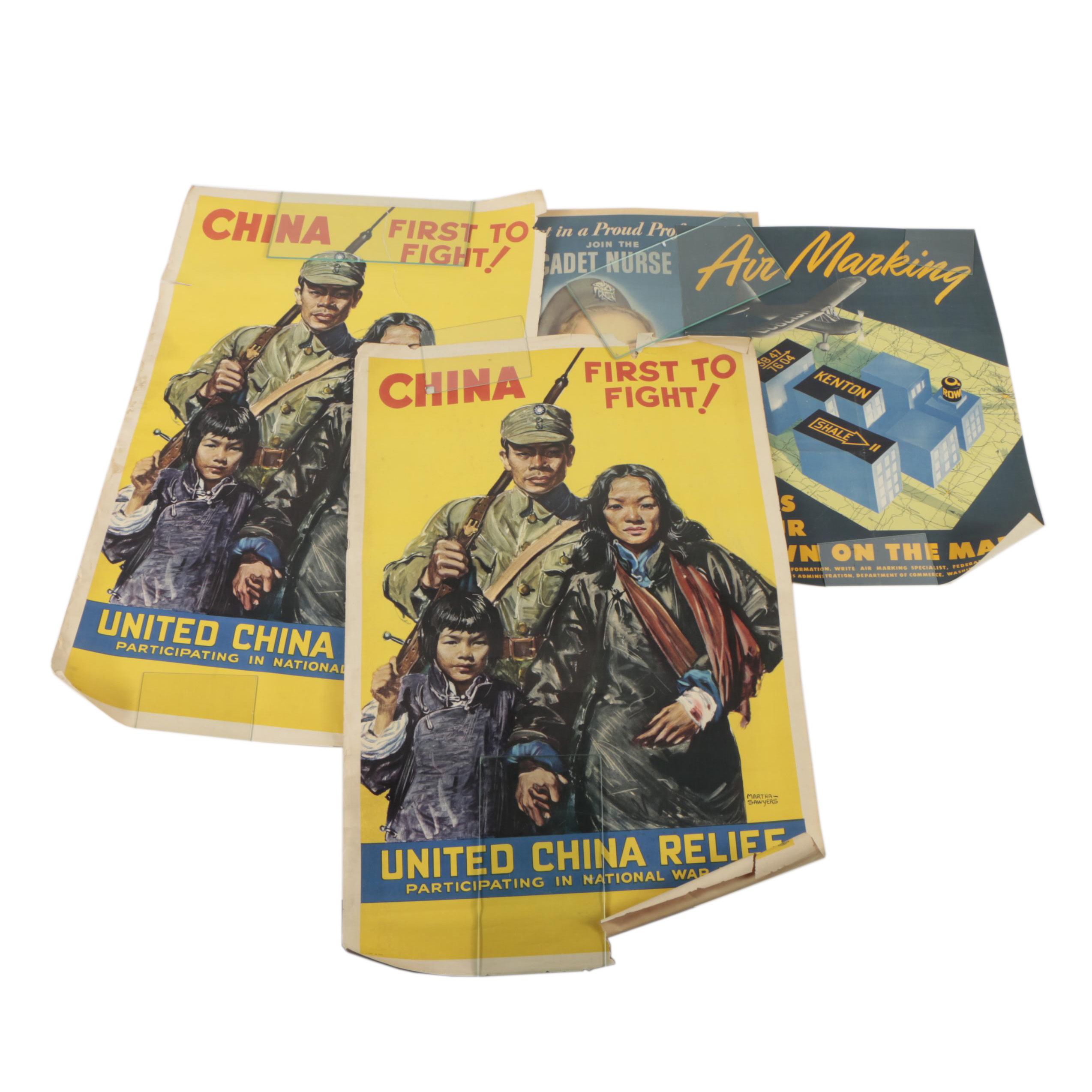 China First To Fight! Posters and Other WWII and Aviation Posters