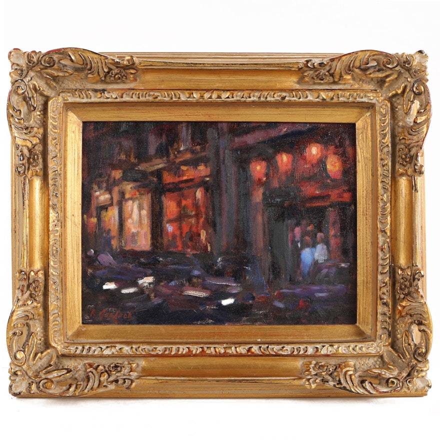 Robert Garlock Oil Painting "Paris By Night"