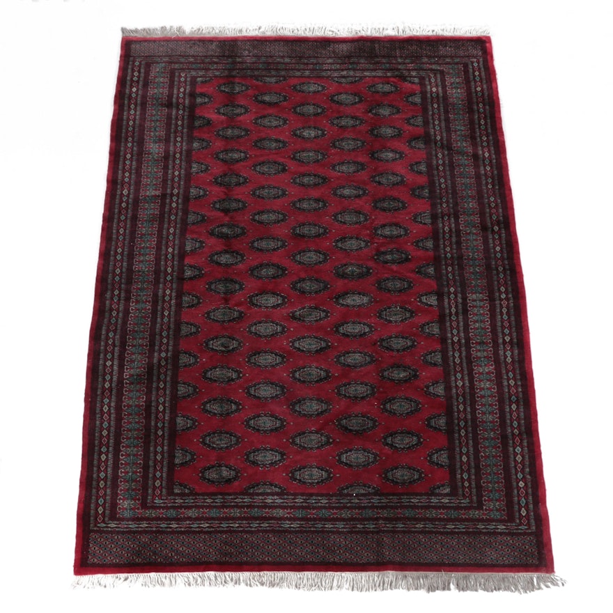 Finely Hand Knotted Wool Bokhara Area Rug