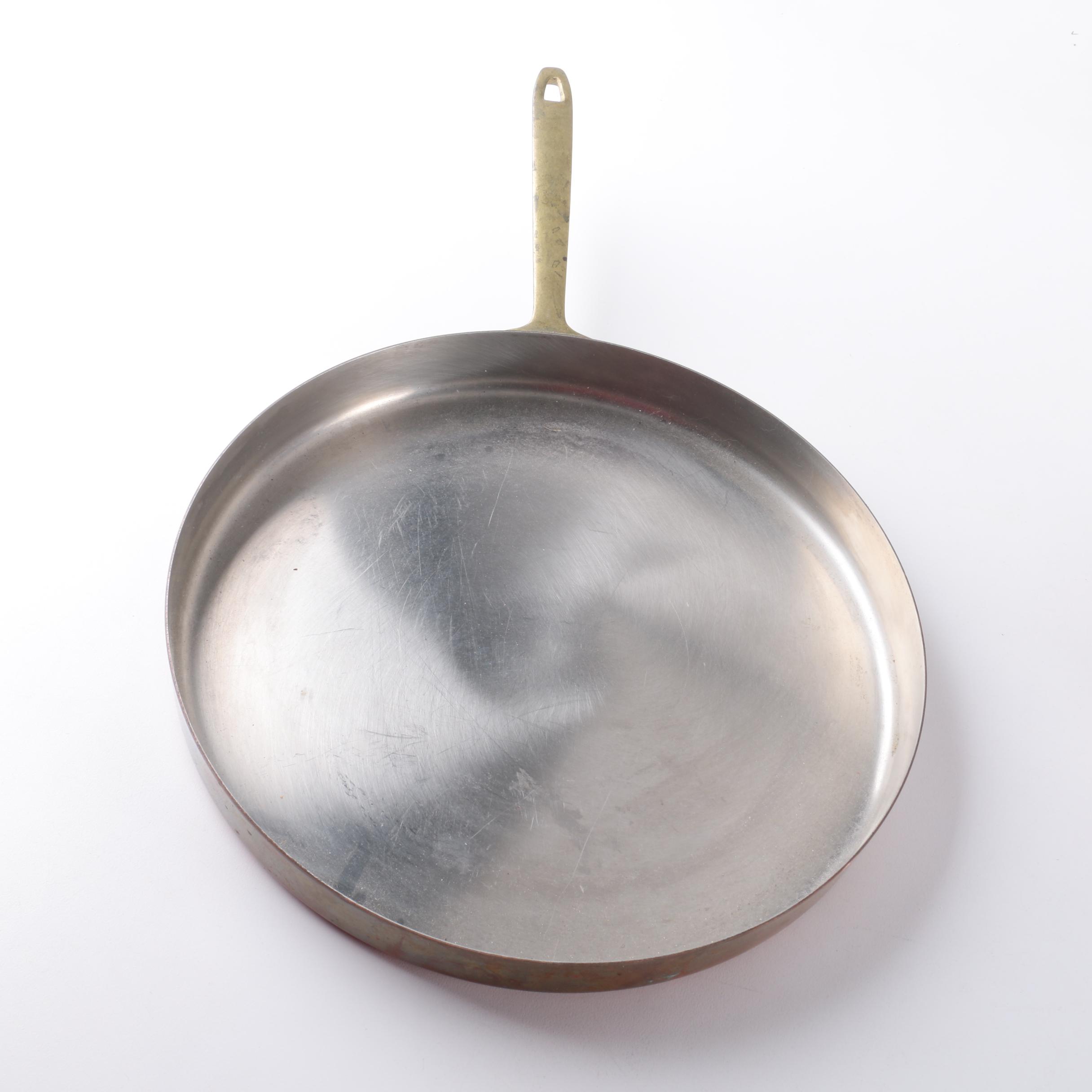 Paul Revere Copper Chafing Dish with Stand and Crepe Pan