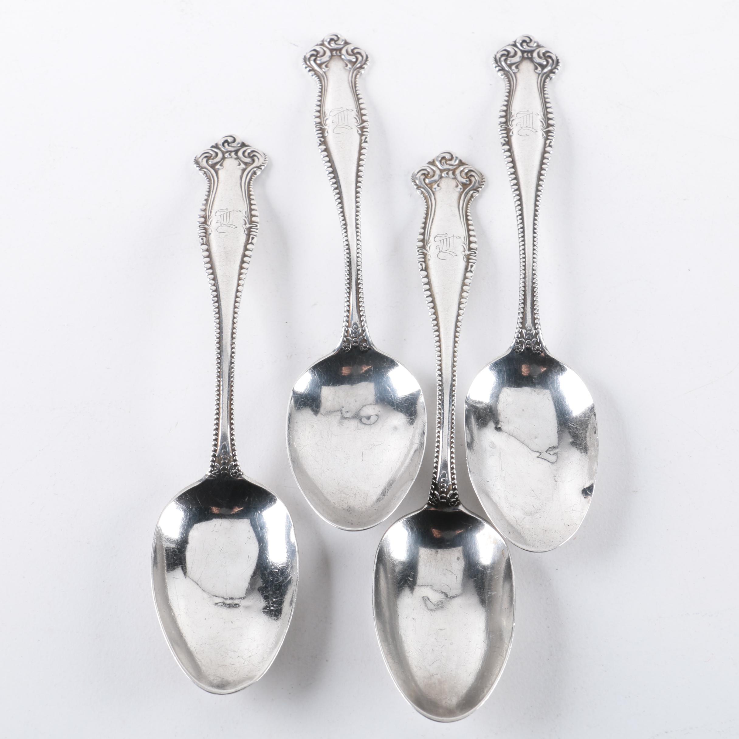 Whiting Manufacturing Co. "Lily" Teaspoon with Other Sterling Spoons
