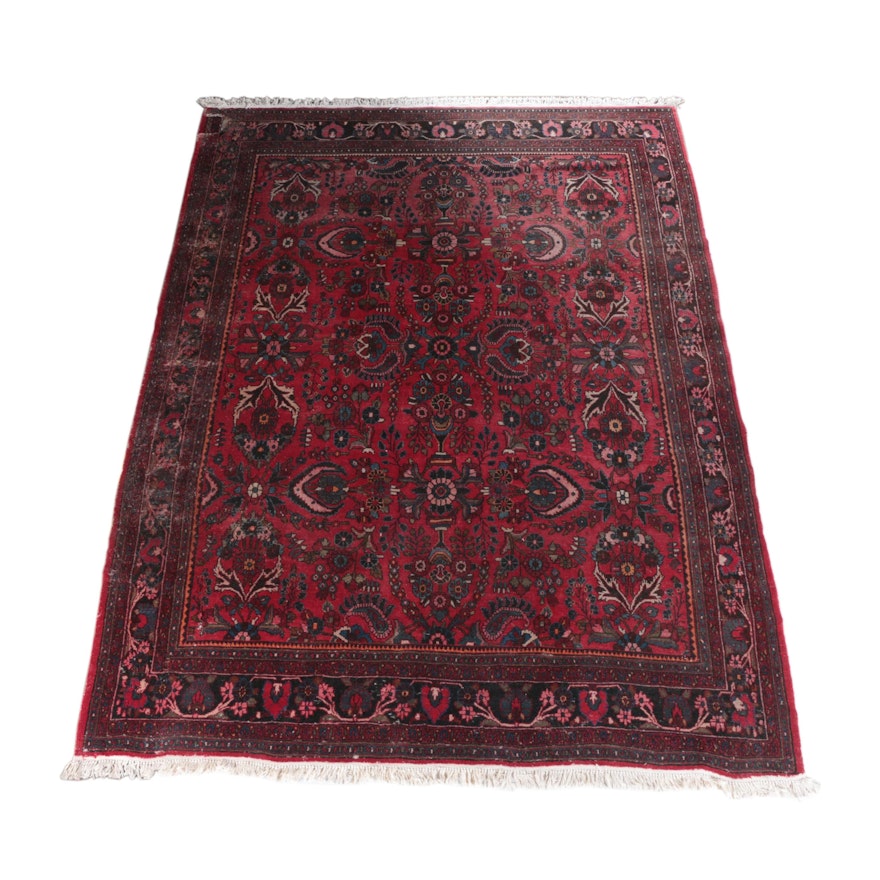 Large Antique Hand-Knotted Persian Arak Area Rug