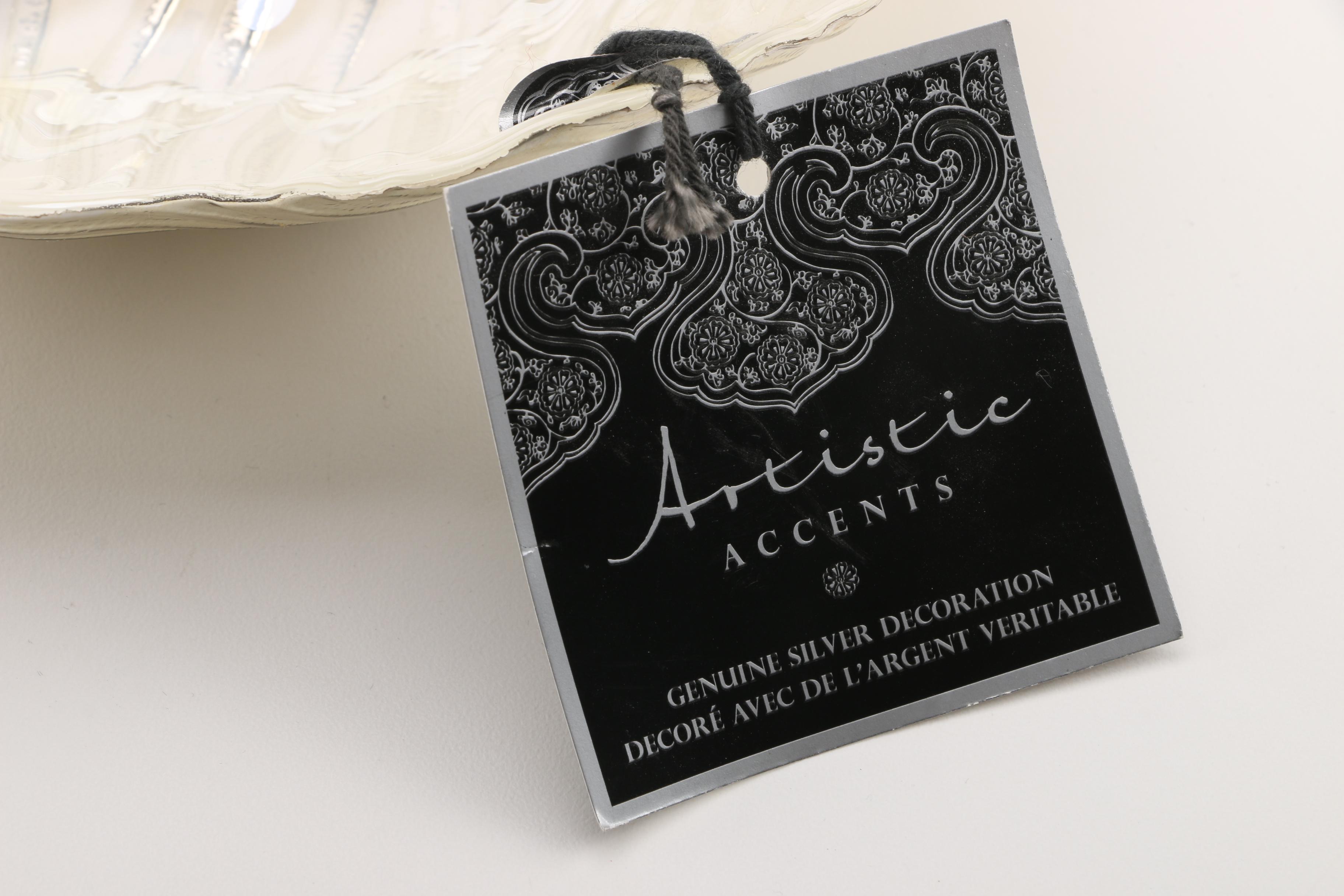 Turkish Artistic Accents Silver Decorated Glass Bowls