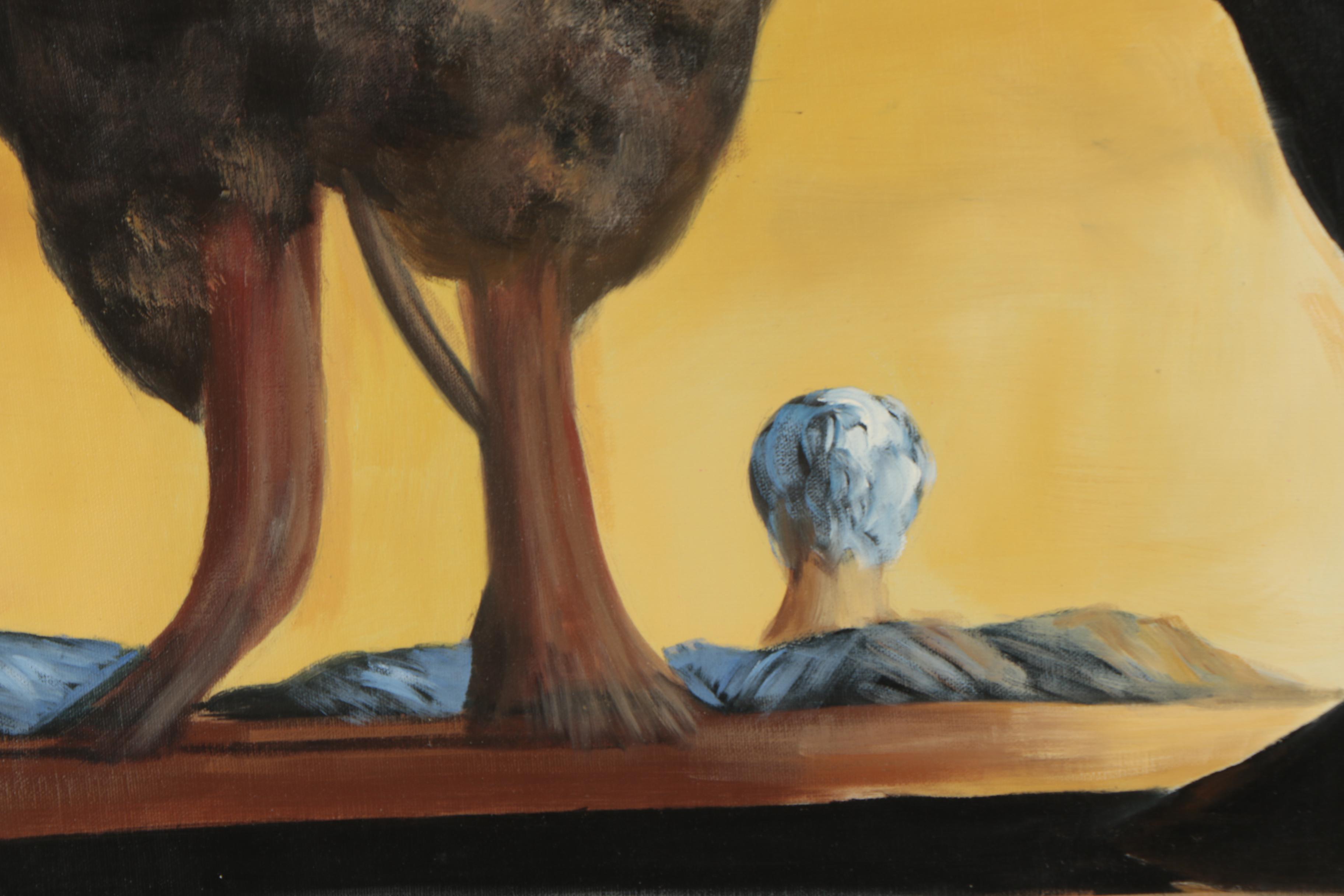 Oil Copy Painting After Salvador Dali "Three Sphinxes of Bikini"