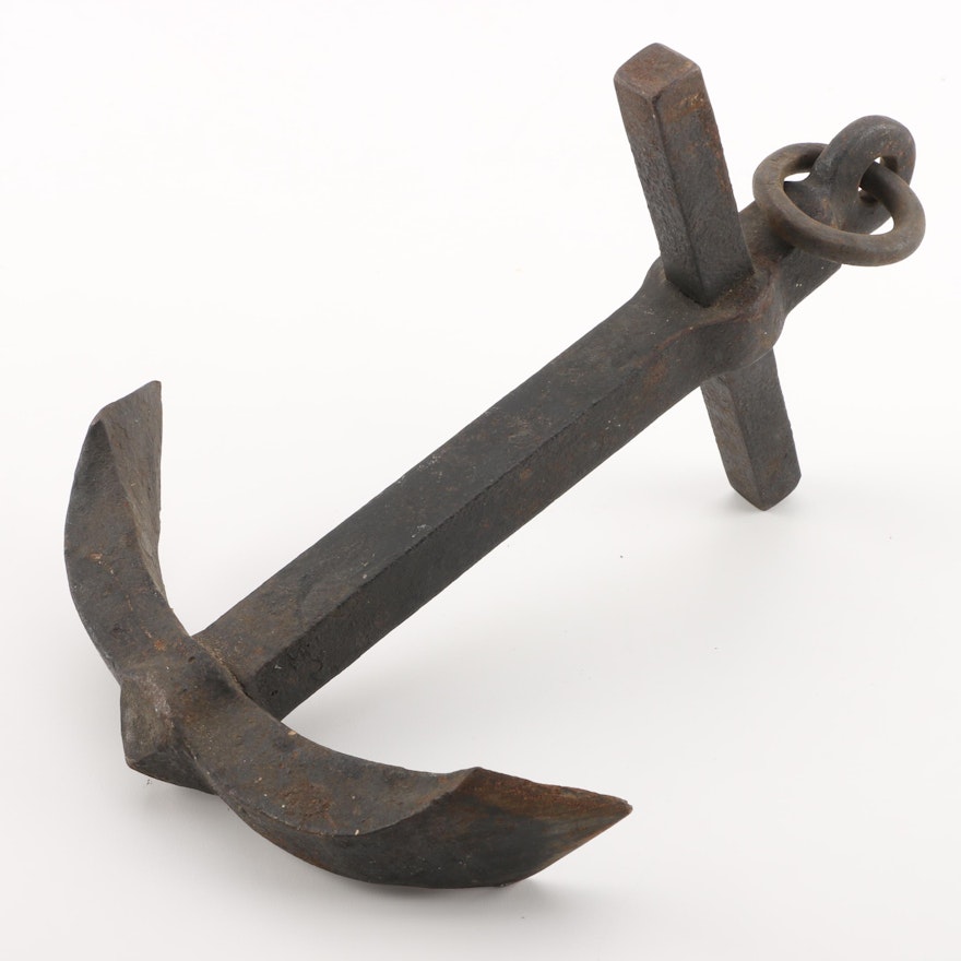 Vintage Cast Iron Boat Anchor