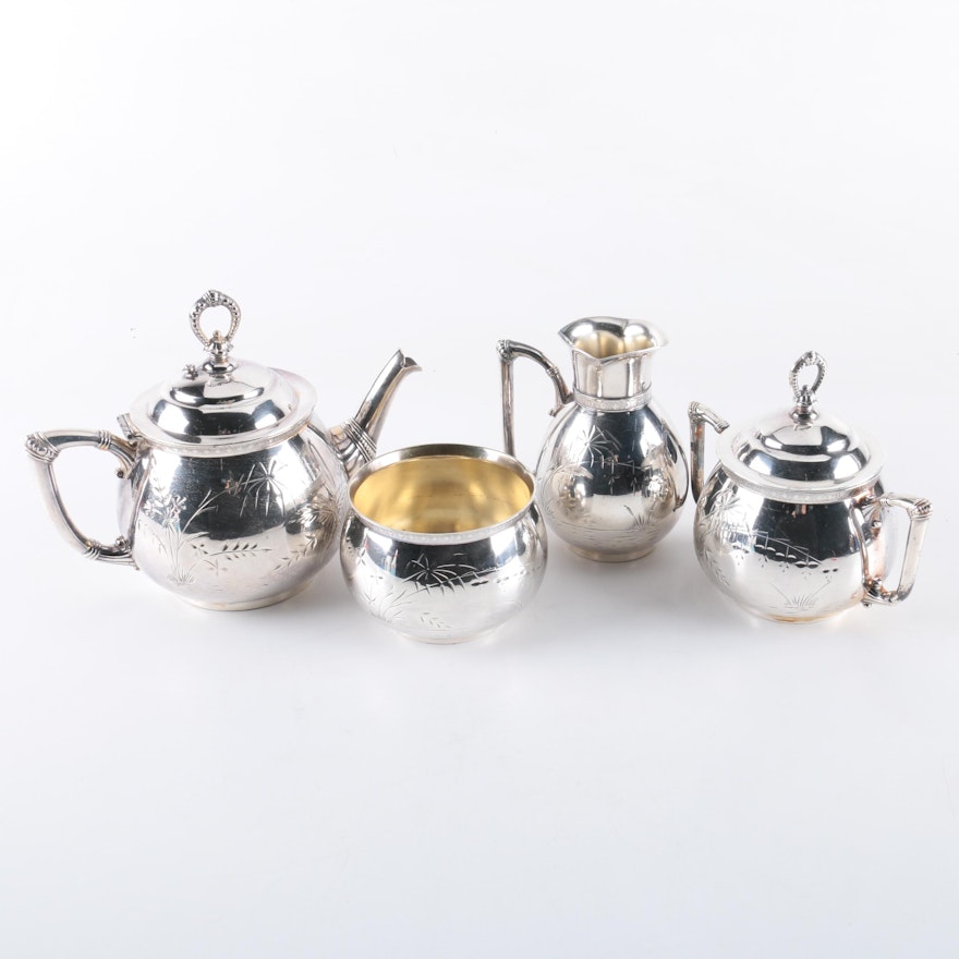 James W. Tufts Silver Plate Tea Service