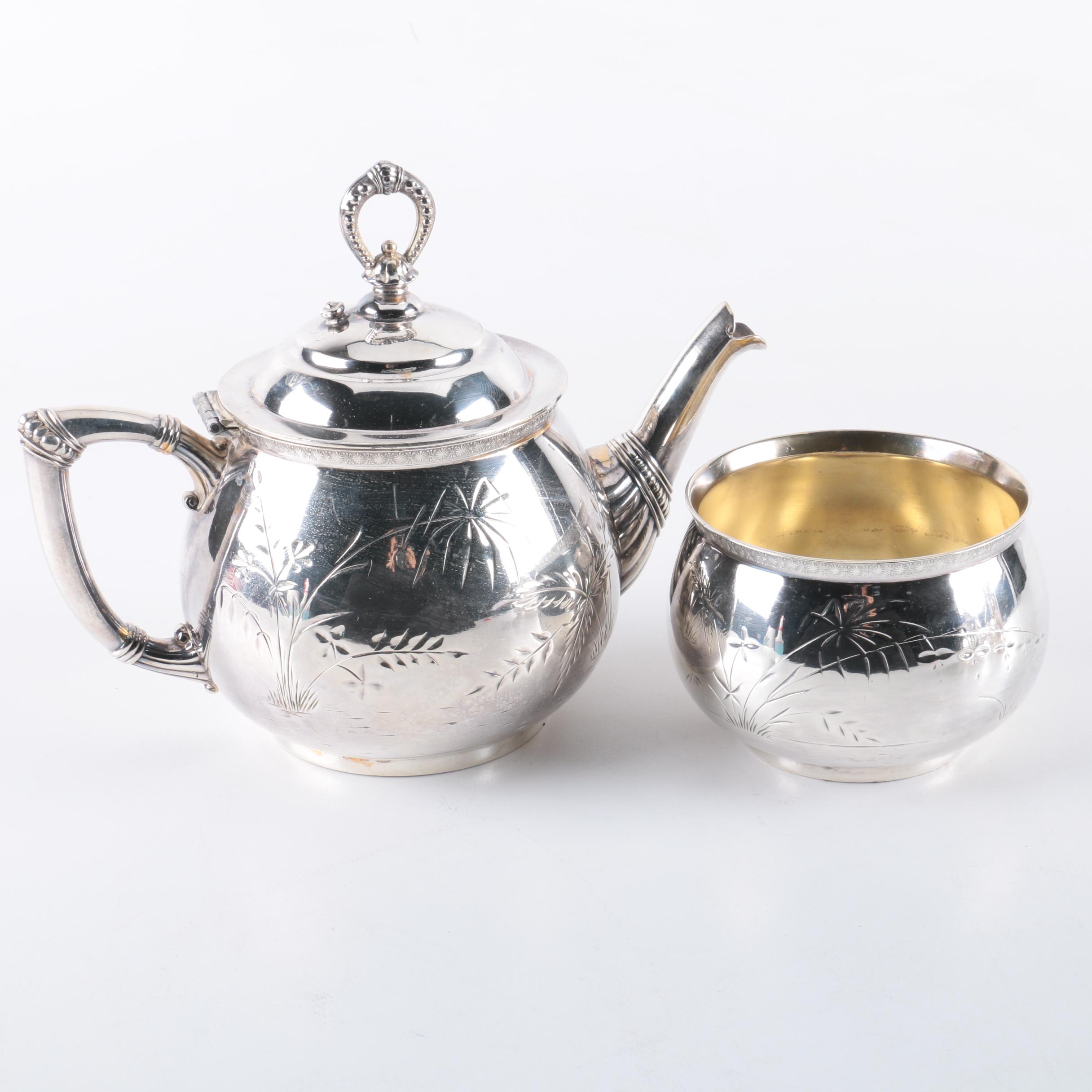 James W. Tufts Silver Plate Tea Service
