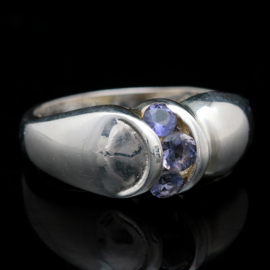 Sterling Silver and Iolite Ring