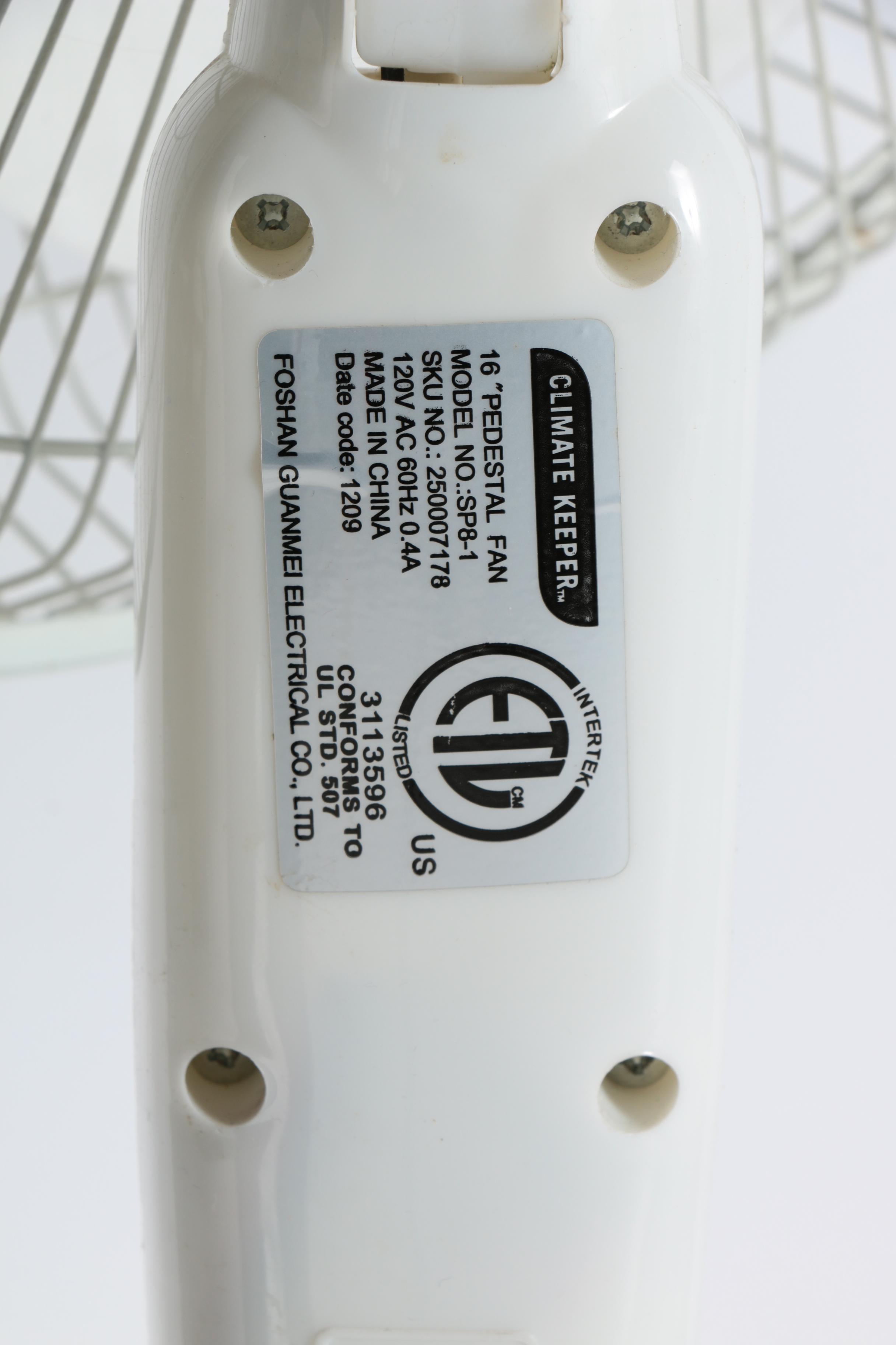 "Climate Keeper" Portable Pedestal Fans