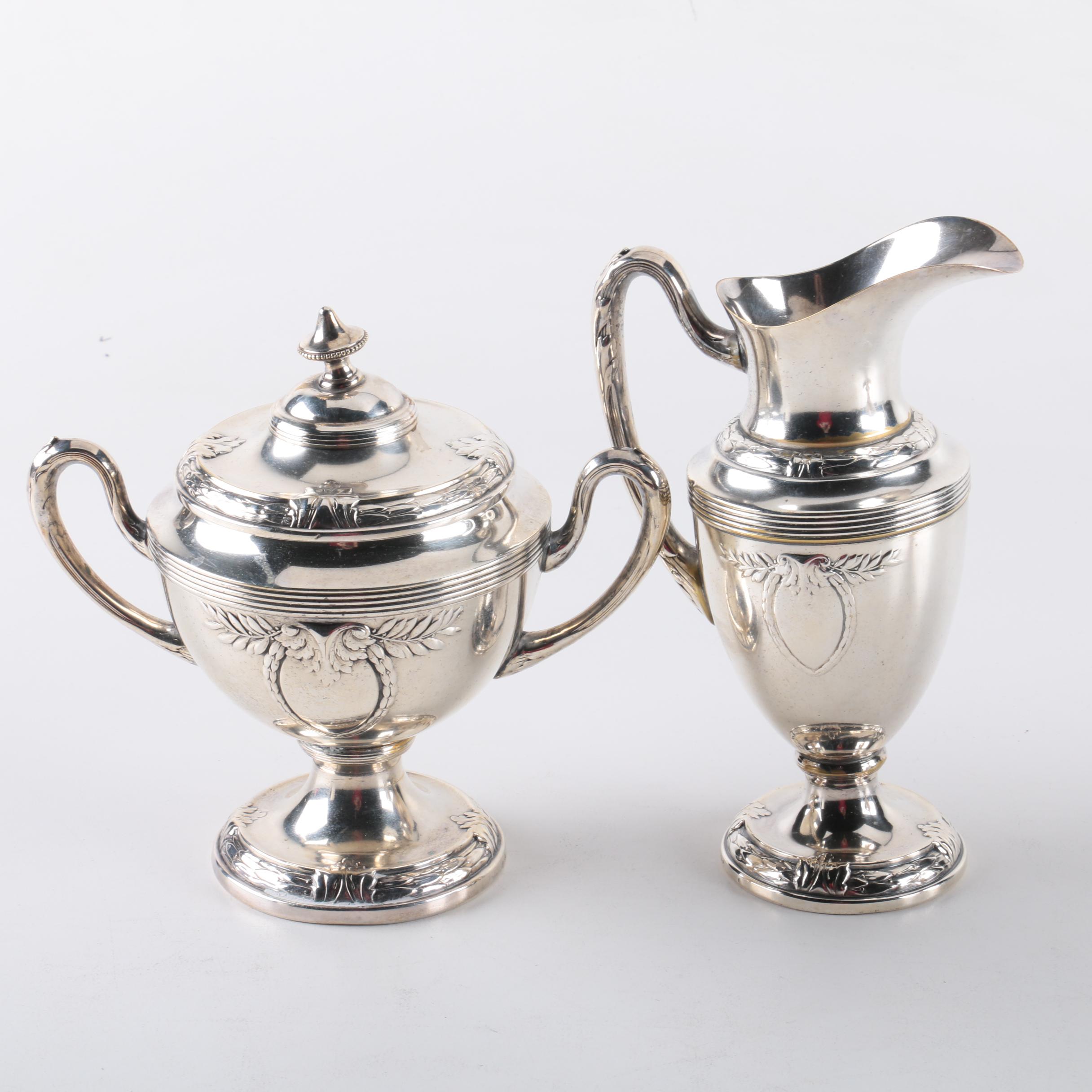 Silver Plate Footed Tea Service