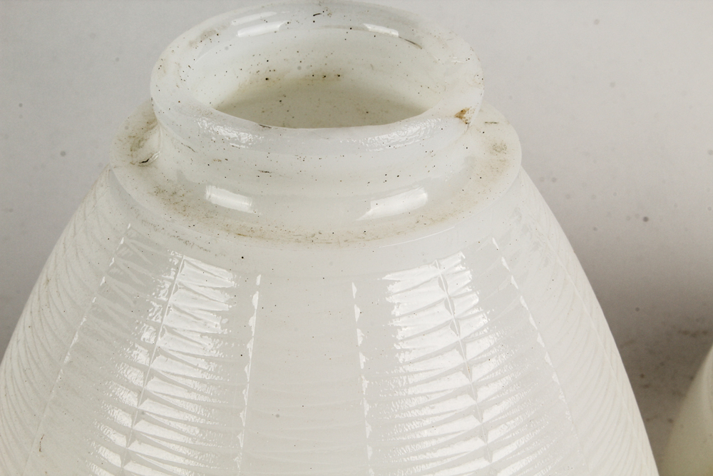 Vintage White Glass Light Shades