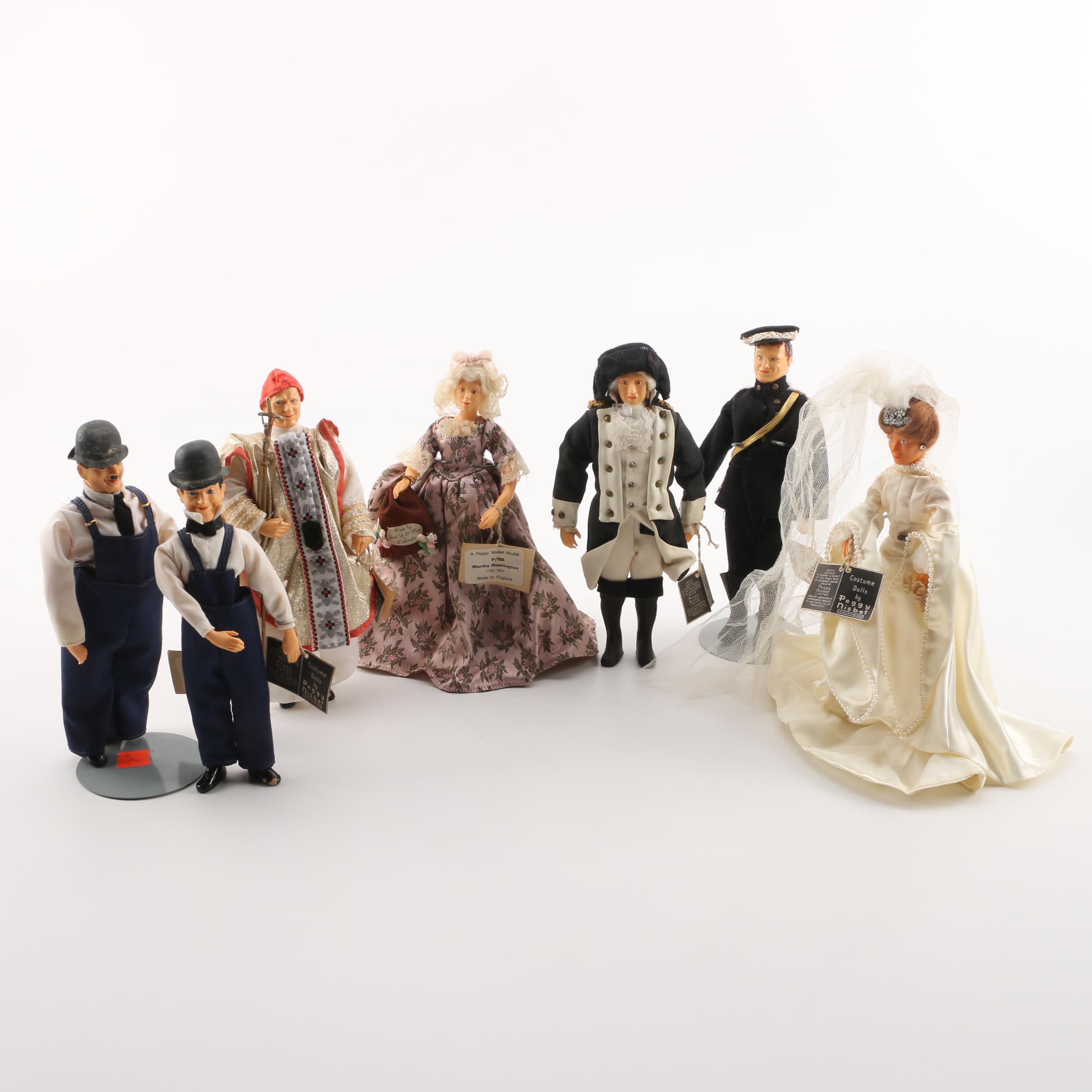 Vintage Peggy Nisbet Historical Costume Dolls Featuring "Laurel & Hardy"