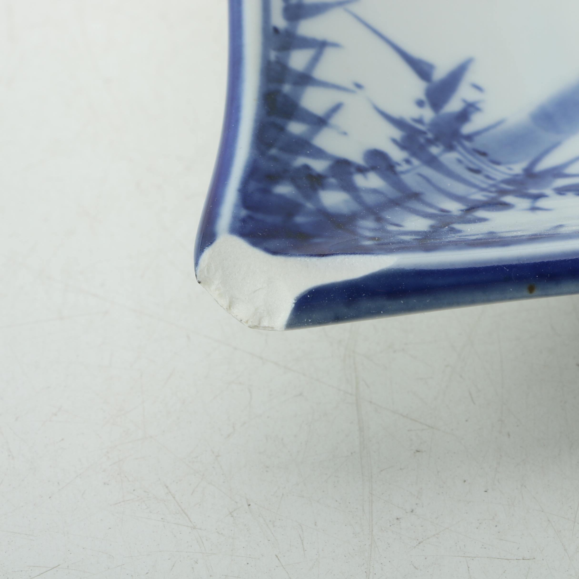Decorative Blue on White Porcelain Pieces