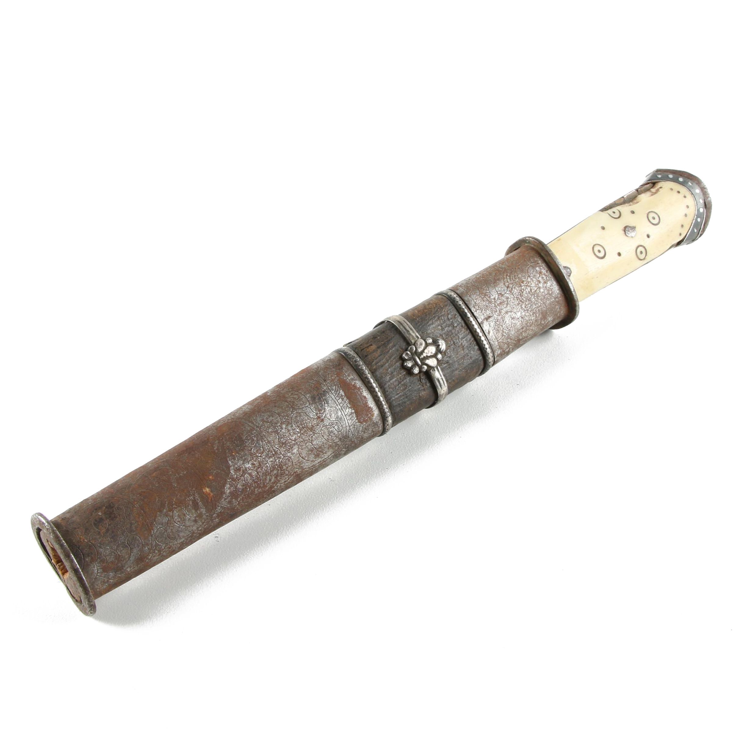 Tibetan Knife with Metal Scabbard