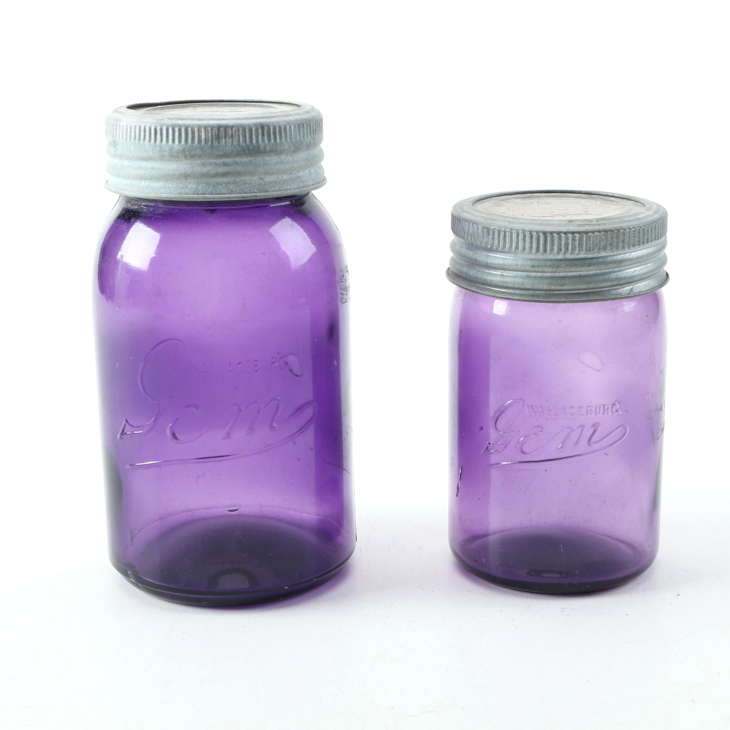 Mason Jars in a Purple Hue