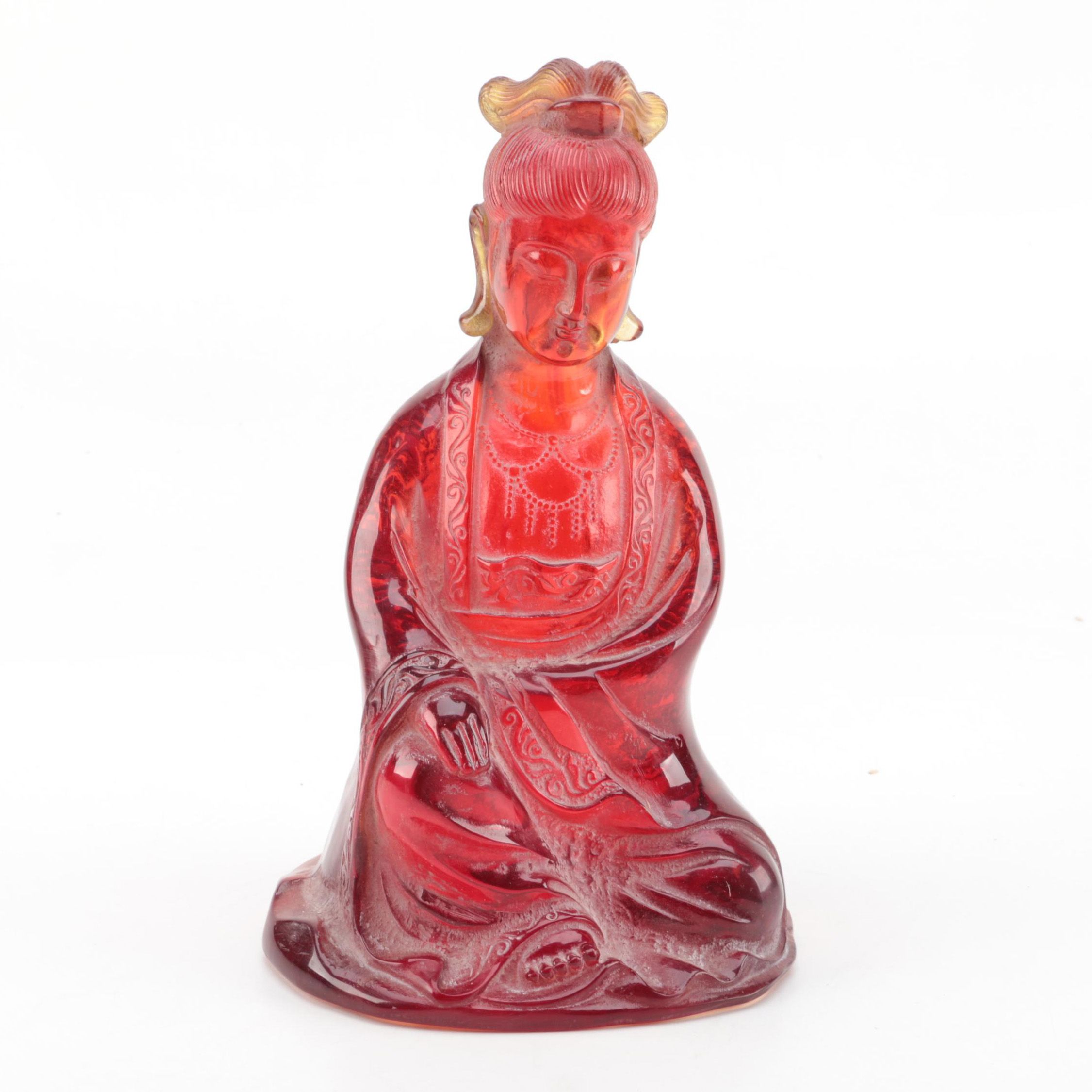 Chinese Translucent Resin Guanyin Figure