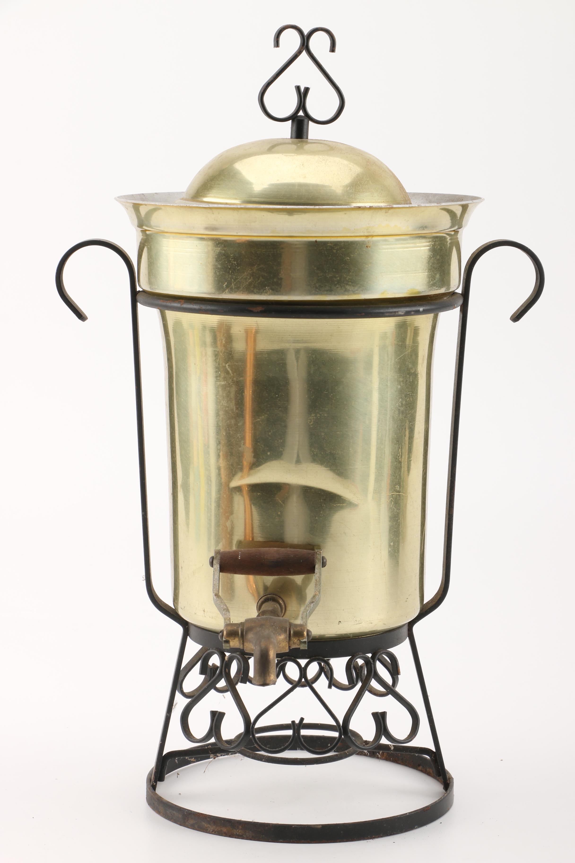 Beverage Urn, Copper Kettles, and "Blizzard" Continuous Sprayer