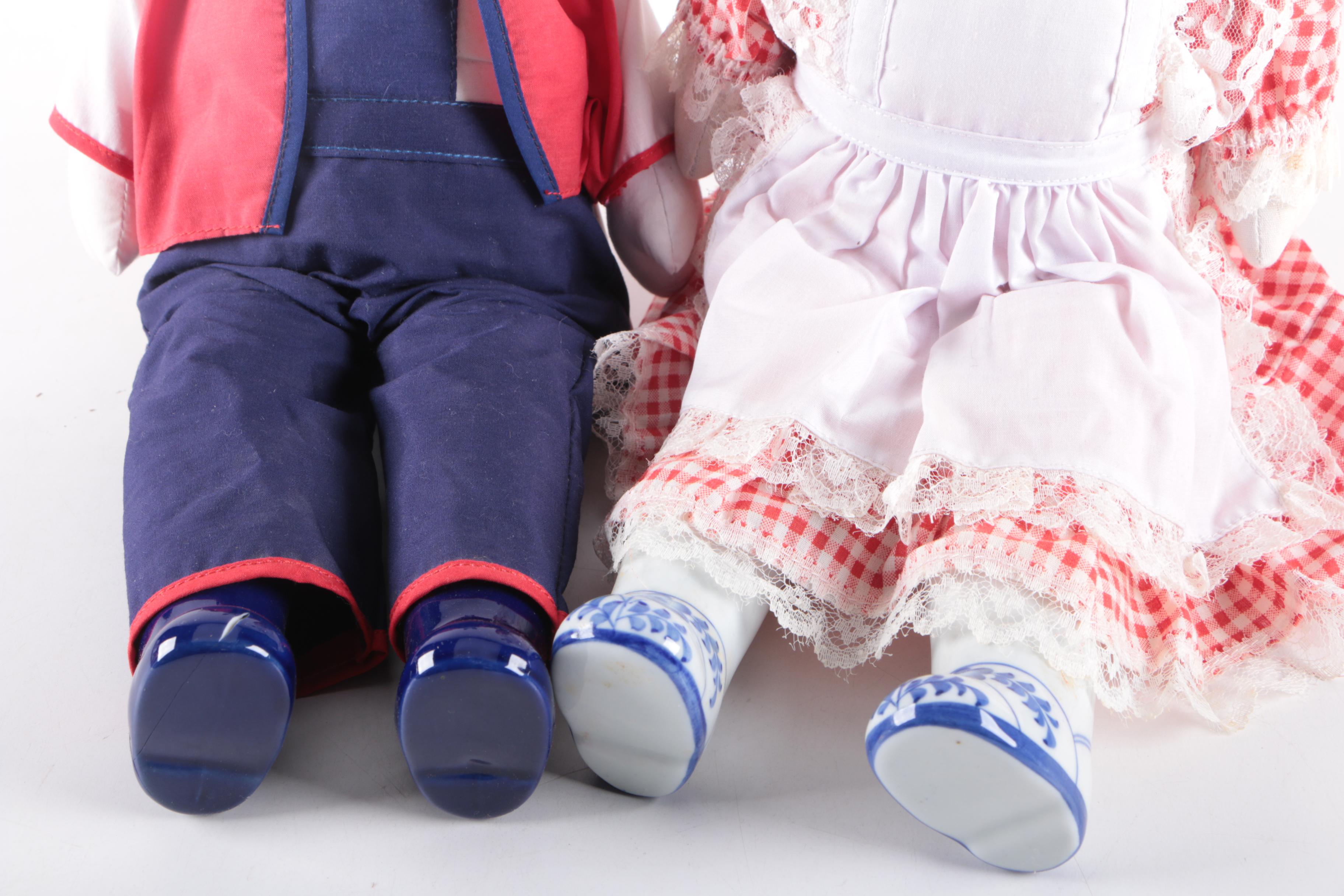 Vintage Hand-Painted Porcelain Bunny Dolls