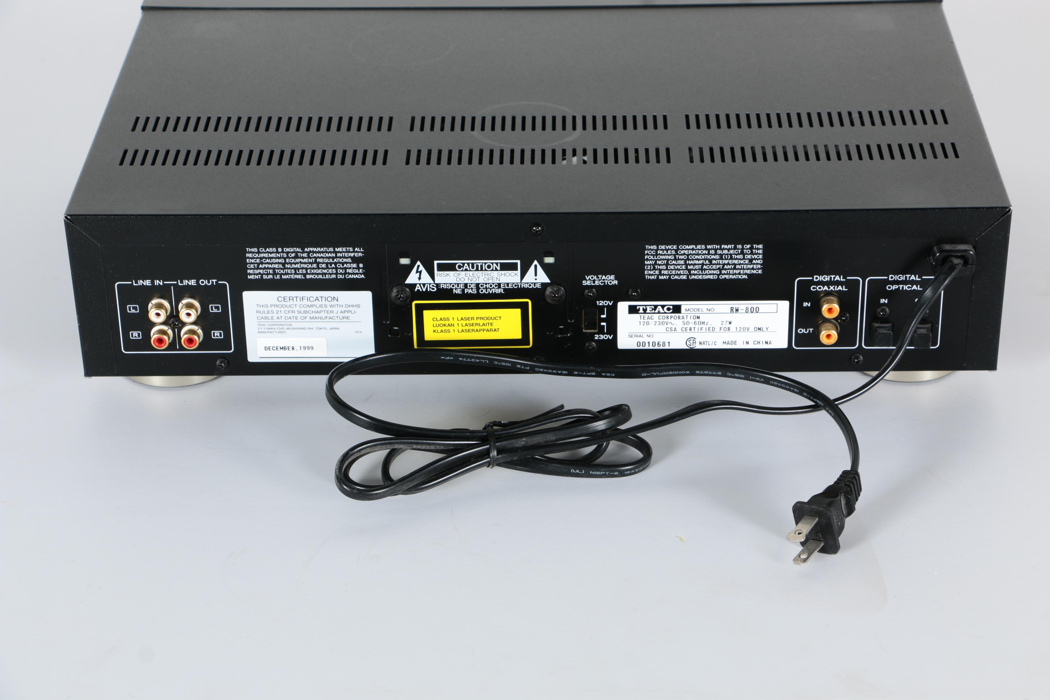 TEAC RW-800 CD Recorder, MB Quart Domain 30 and PSB Image 1B Speakers