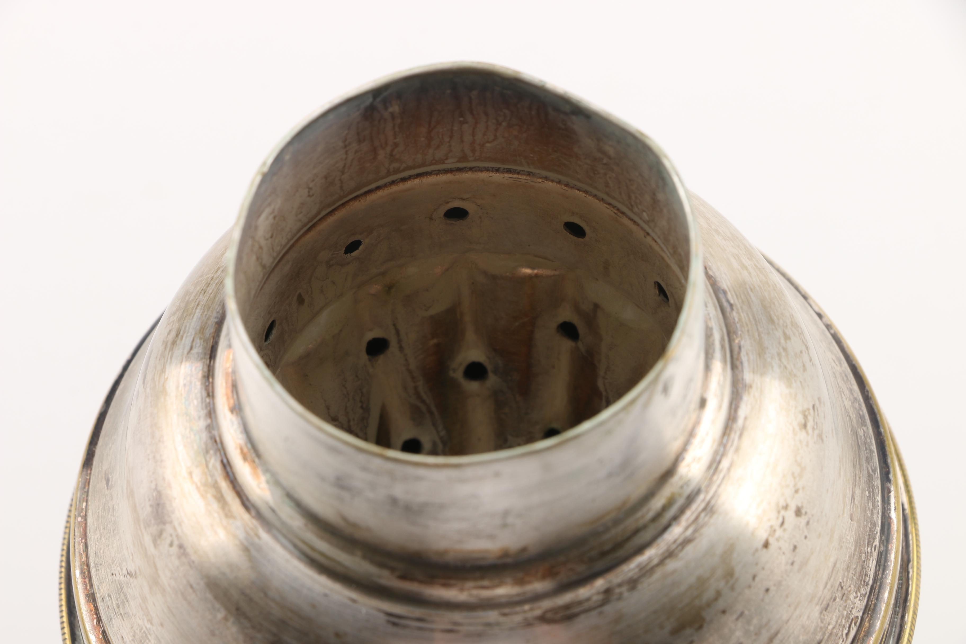 Vintage Silver Plate Cocktail Shaker with Metal Tumblers