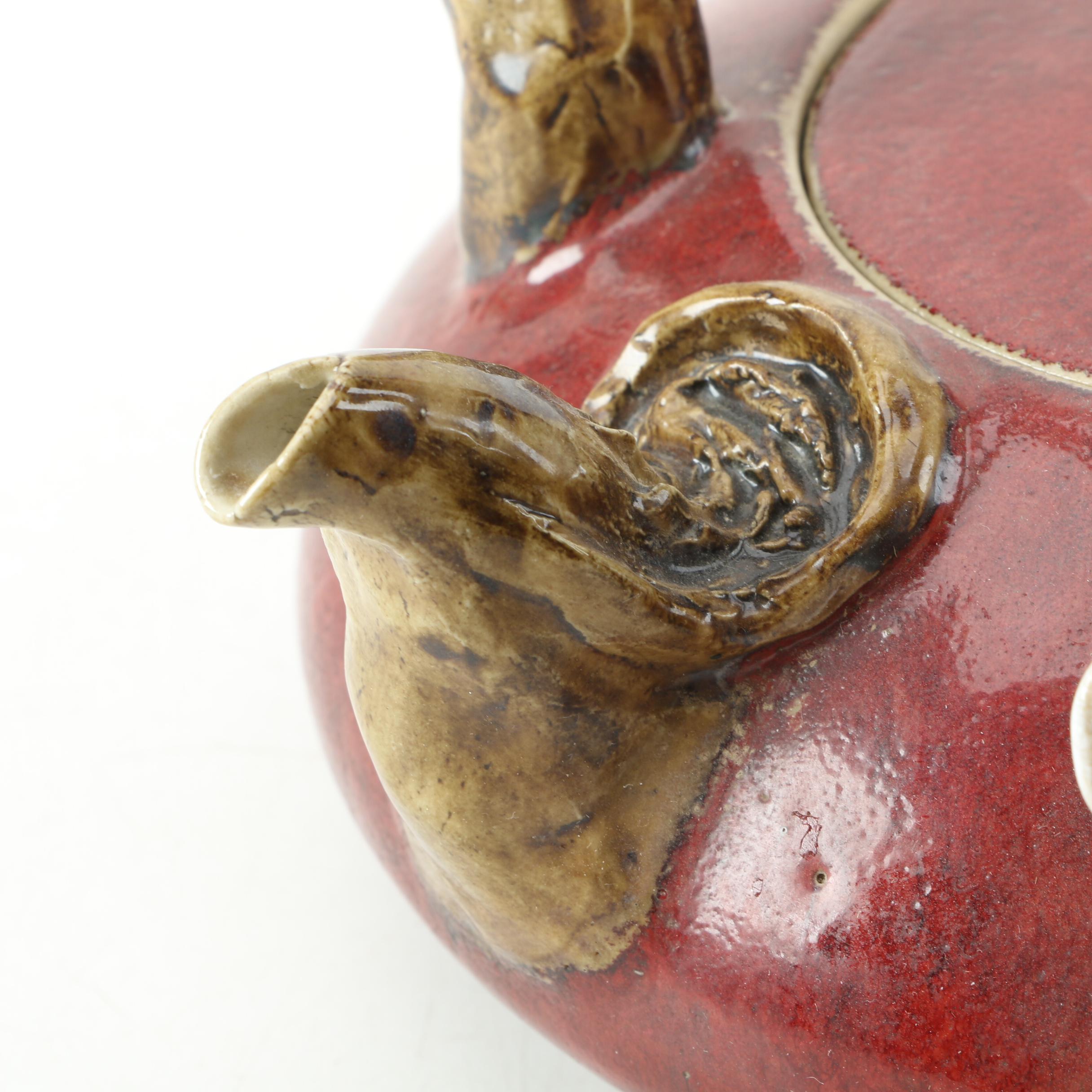 Vintage Ceramic Cherry Blossom Teapot