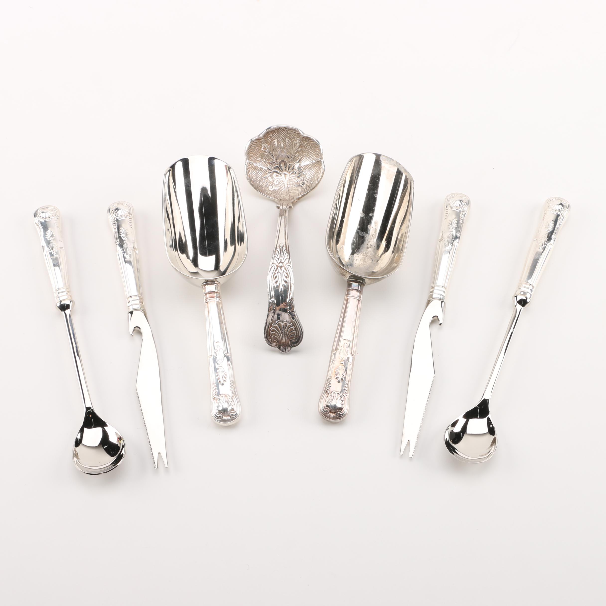 Selection of "Kings" Pattern Silver Plate Serving Utensil