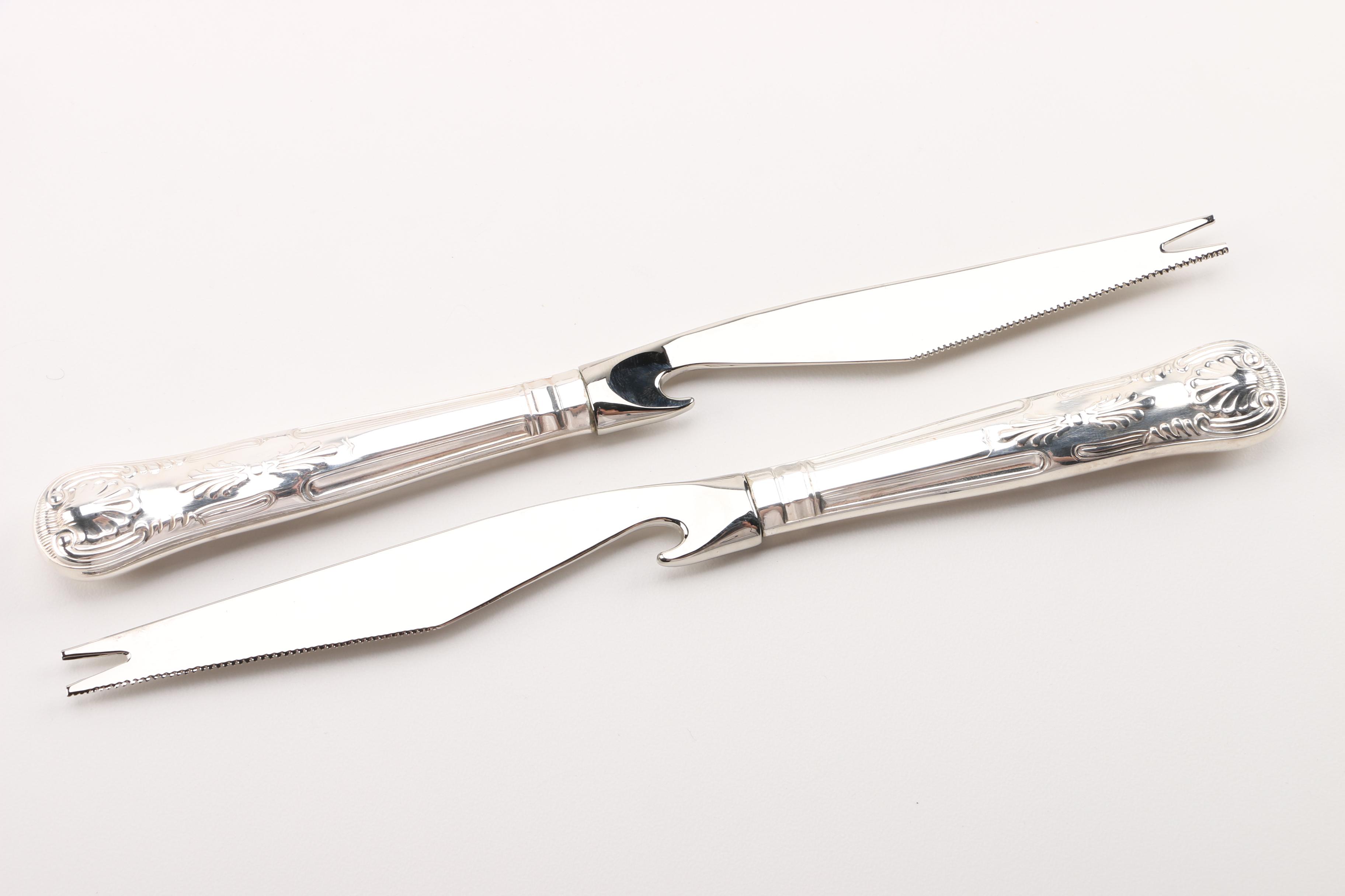 Selection of "Kings" Pattern Silver Plate Serving Utensil