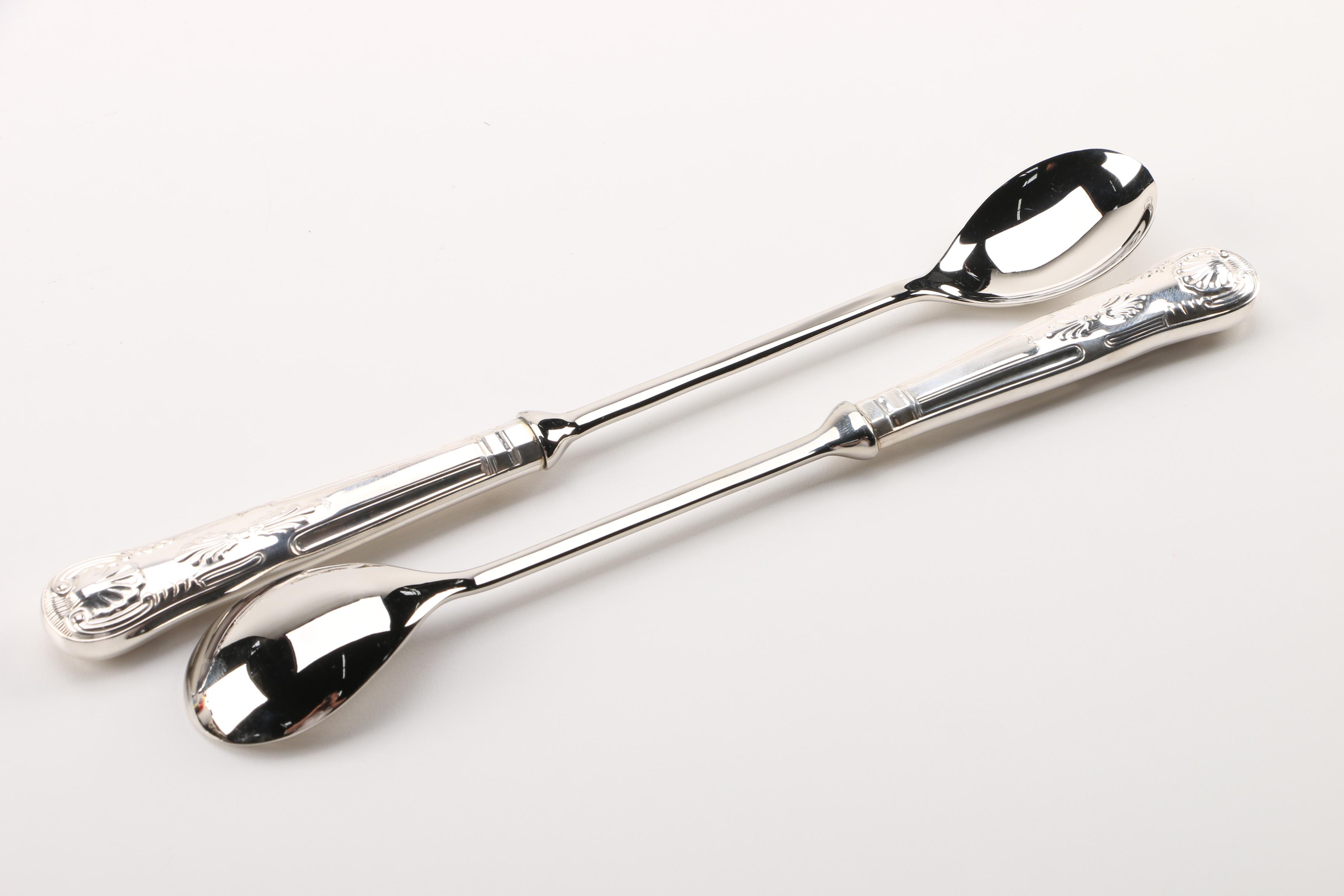 Selection of "Kings" Pattern Silver Plate Serving Utensil