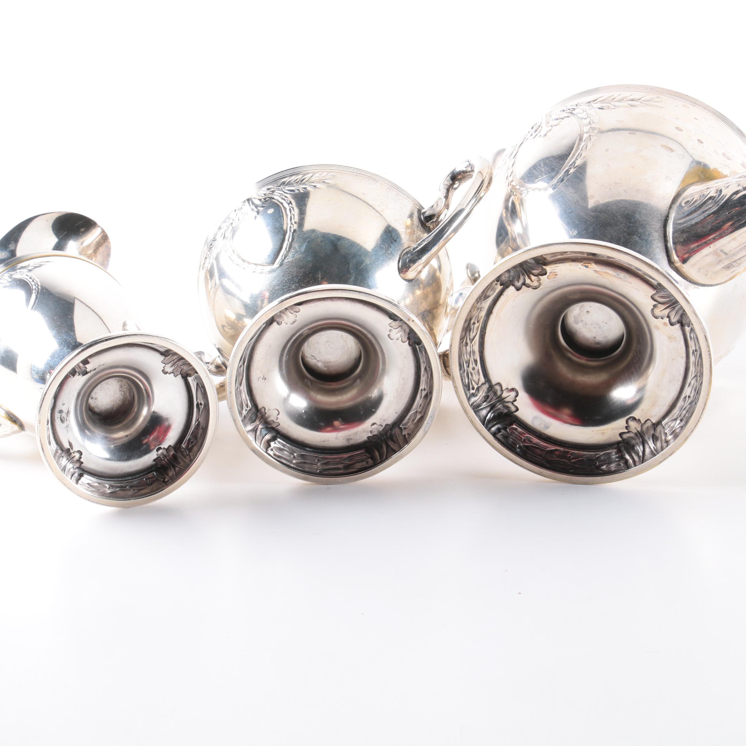 Silver Plate Footed Tea Service